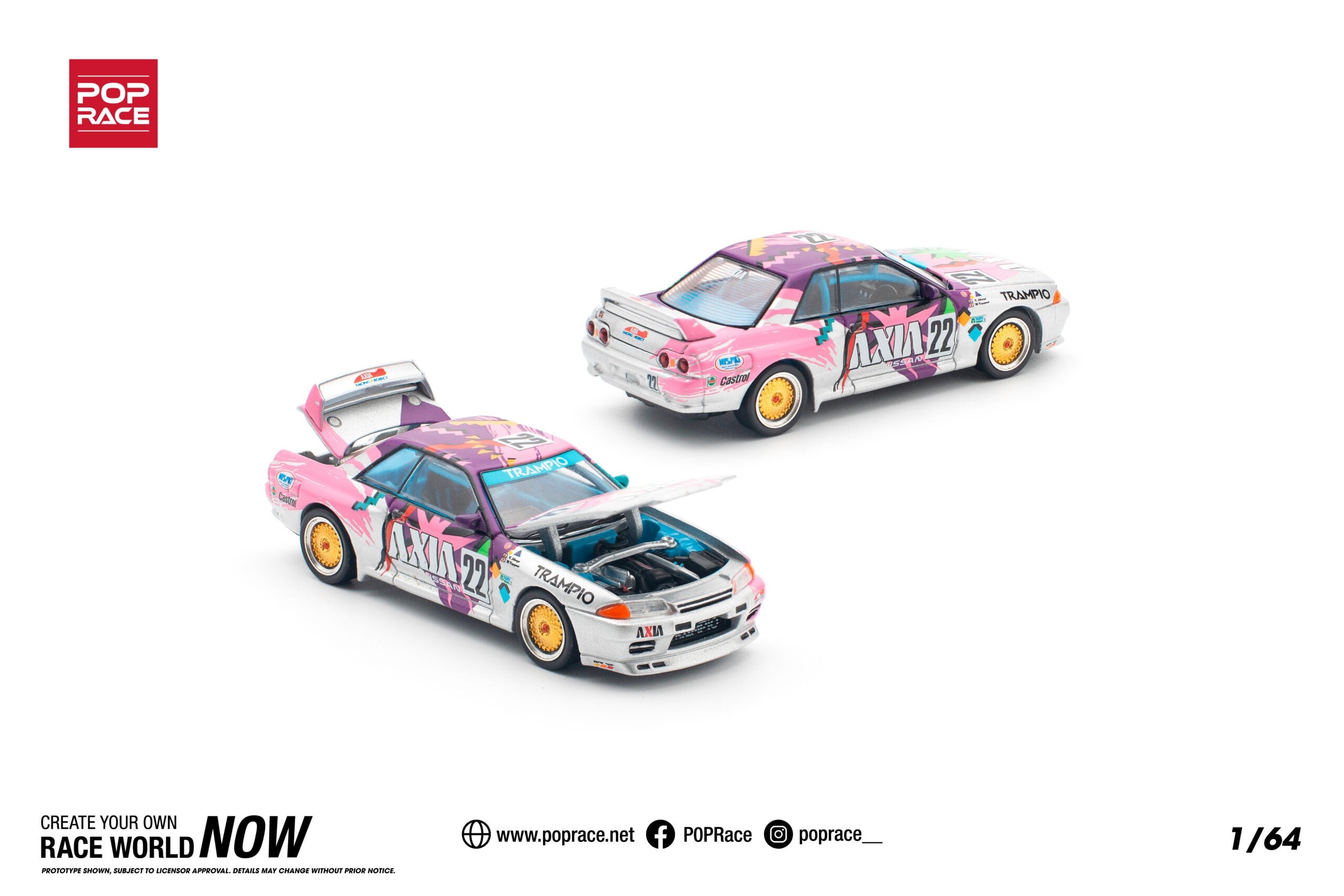 Pop Race 1/64 Nissan Skyline Gt-R R32 #22 Group A