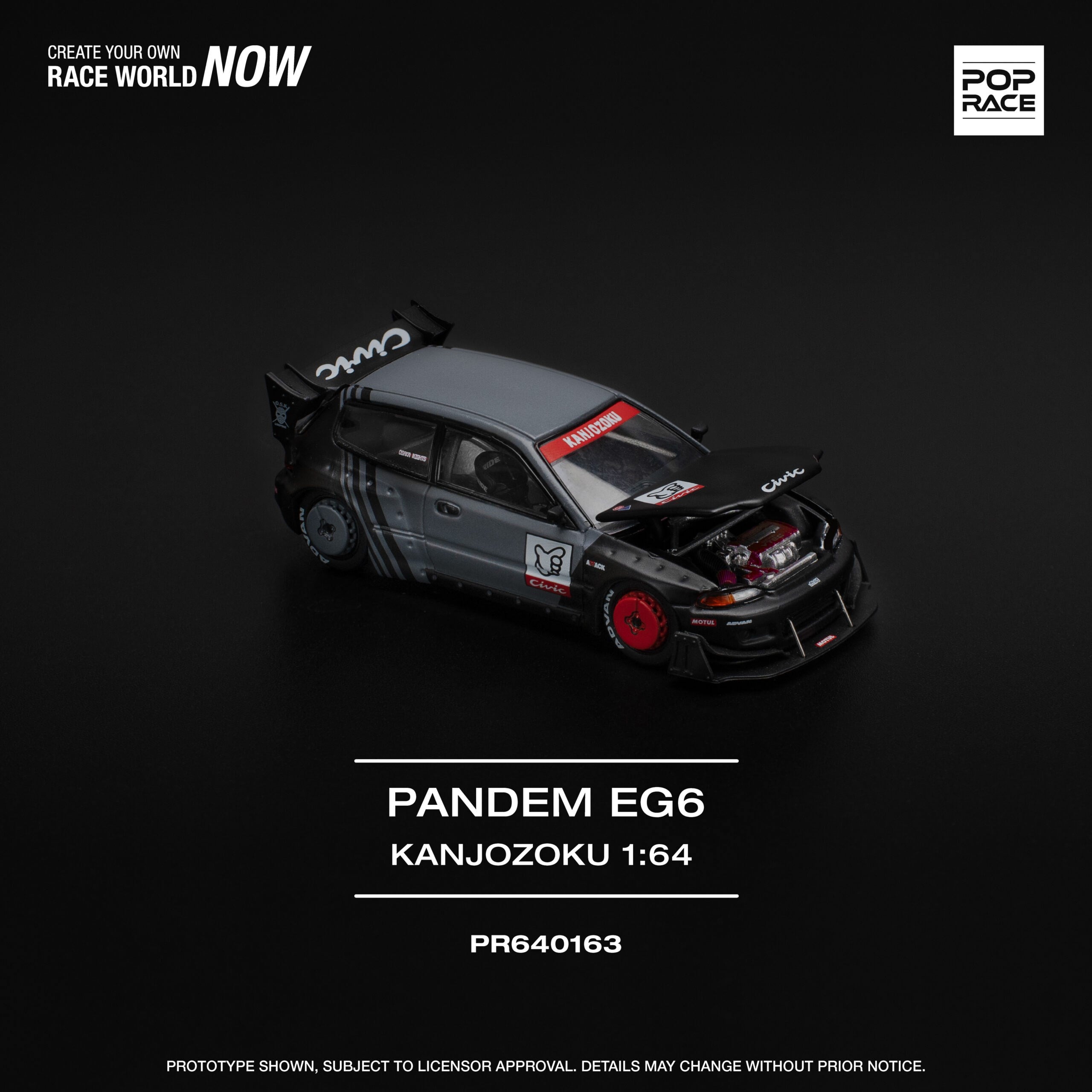 Pop Race 1/64 Pandem Eg6 Kanjozoku