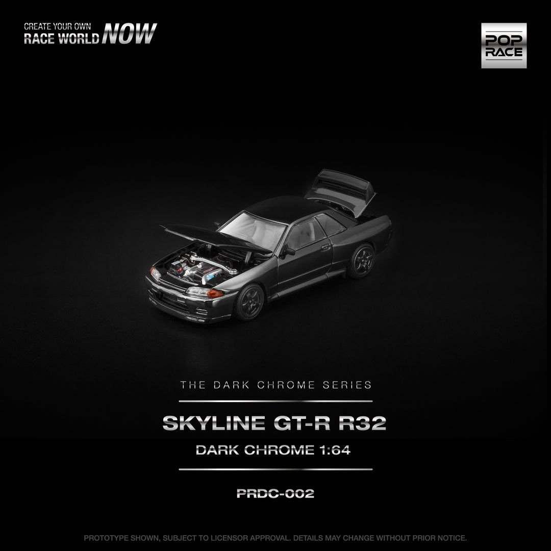 POPRACE 1:64 R32 GT-R DARK CHROME