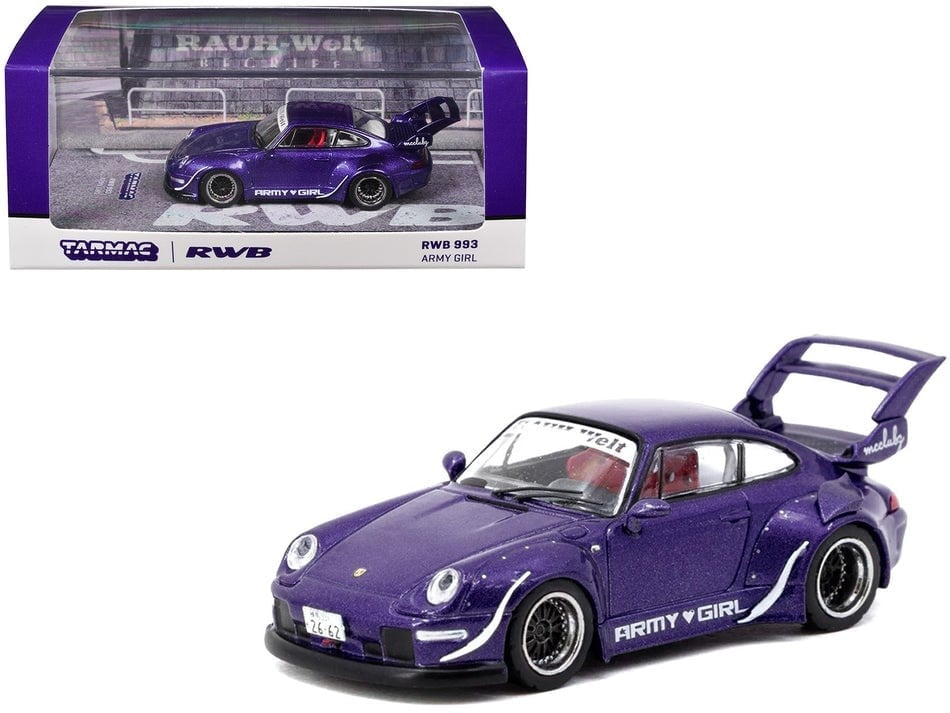 Tarmac Works 1/64 RWB 993 ARMY GIRL Blue