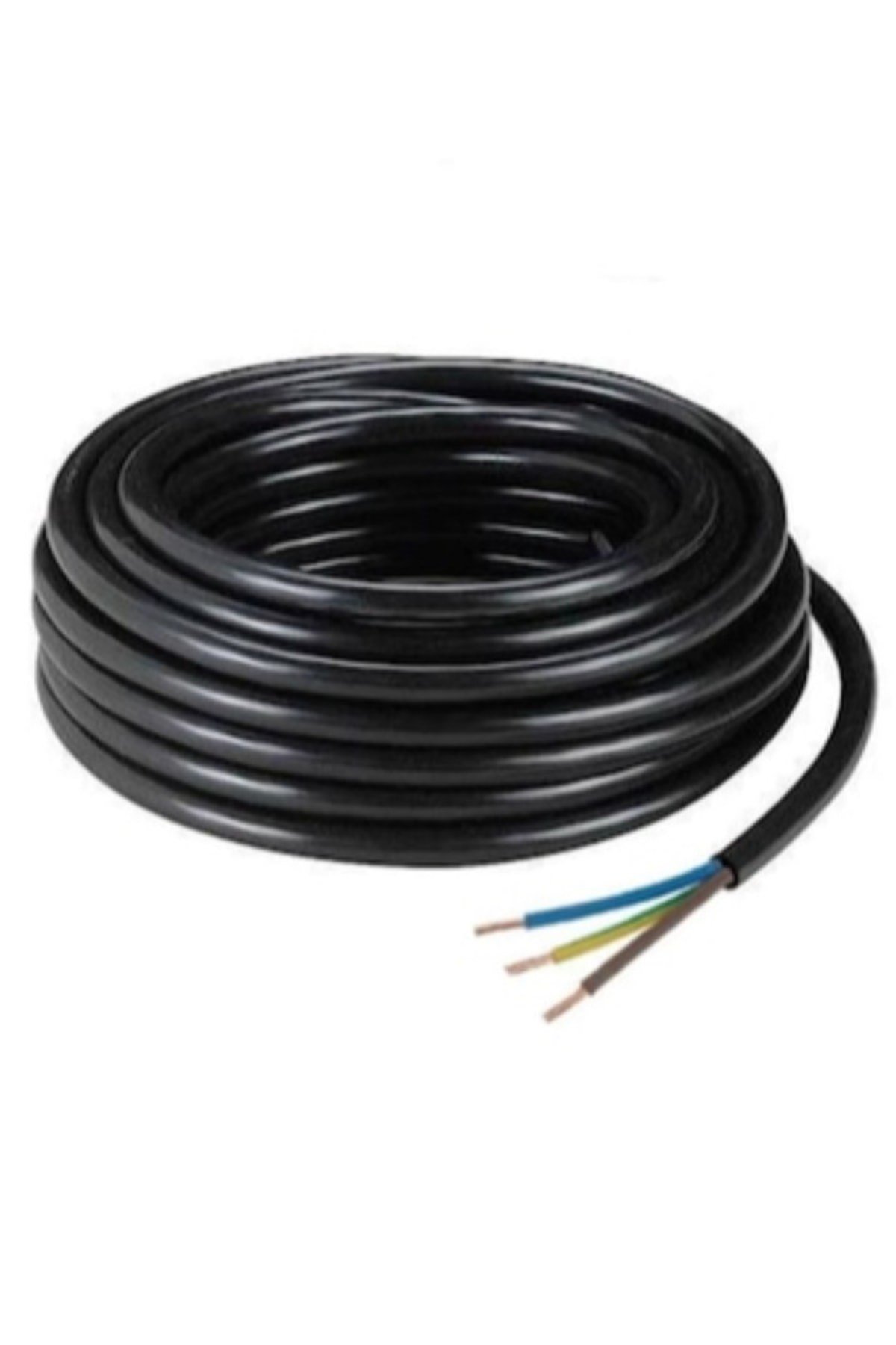 100 Metre 3 X 2.5 Mm Cca Ttr Çok Telli Elektrik Kablosu Siyah Renk
