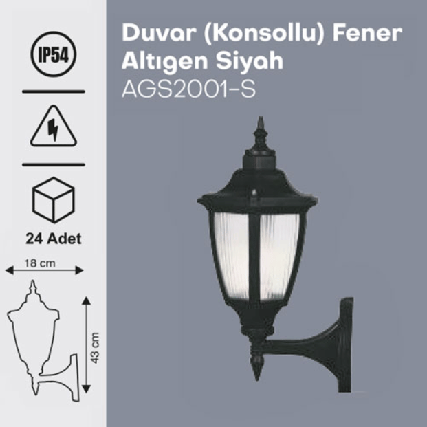 AGS  Duvara Monte Bahçe Aydınlatma Bahçe Aydınlatma Çardak Aydınlatma Dekoratif Bahçe Aydınlatması