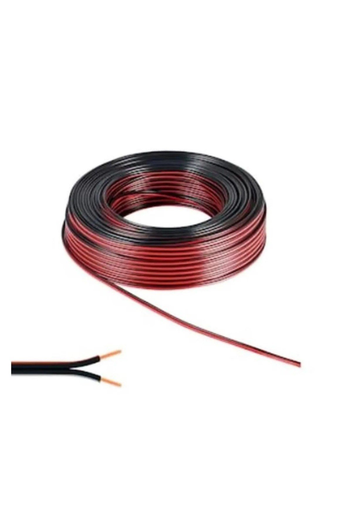 Kırmızı Siyah Zayıf Akım Hoparlör Kablosu 2x0.75 mm 25 Metre CCA