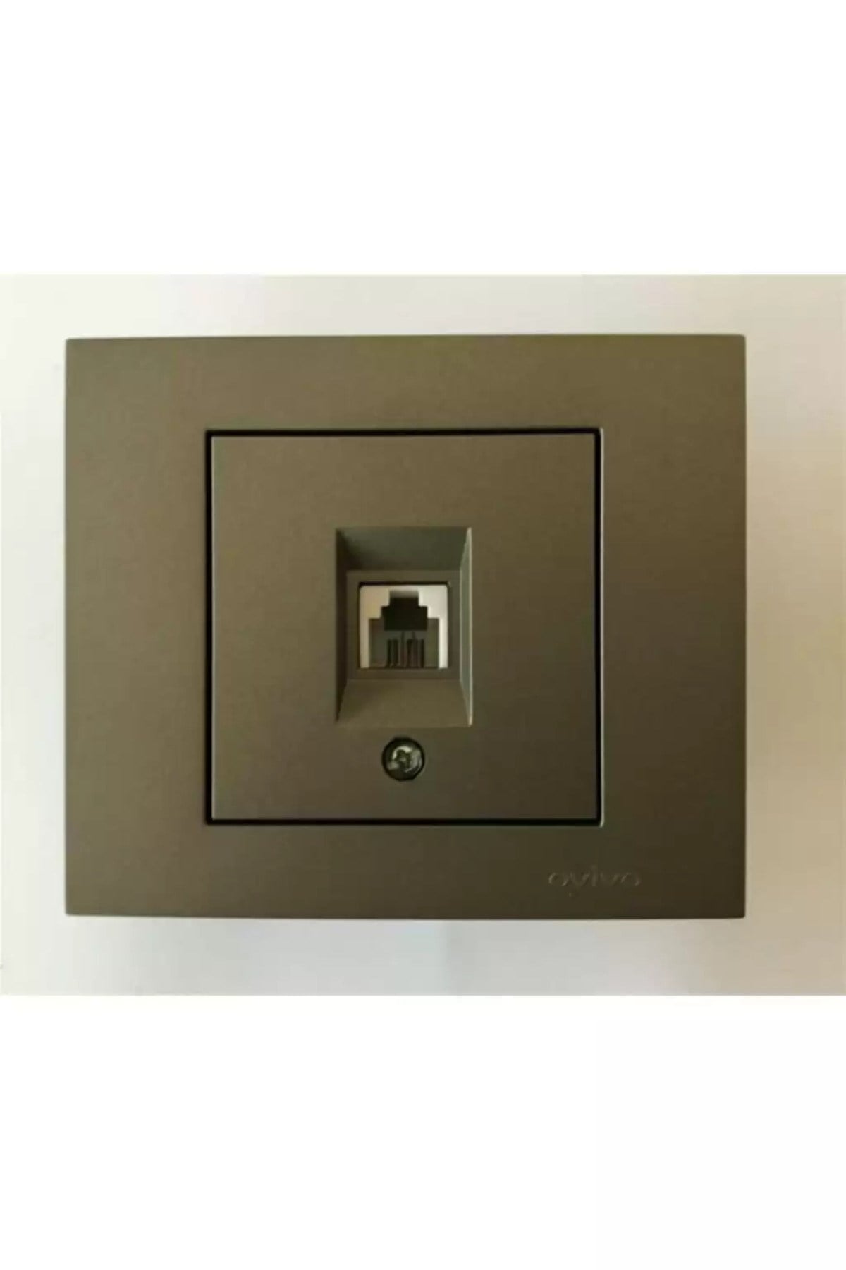 Seldur Grano Antrasit Numeris Telefon Prizi Cat3 + Çerçeve