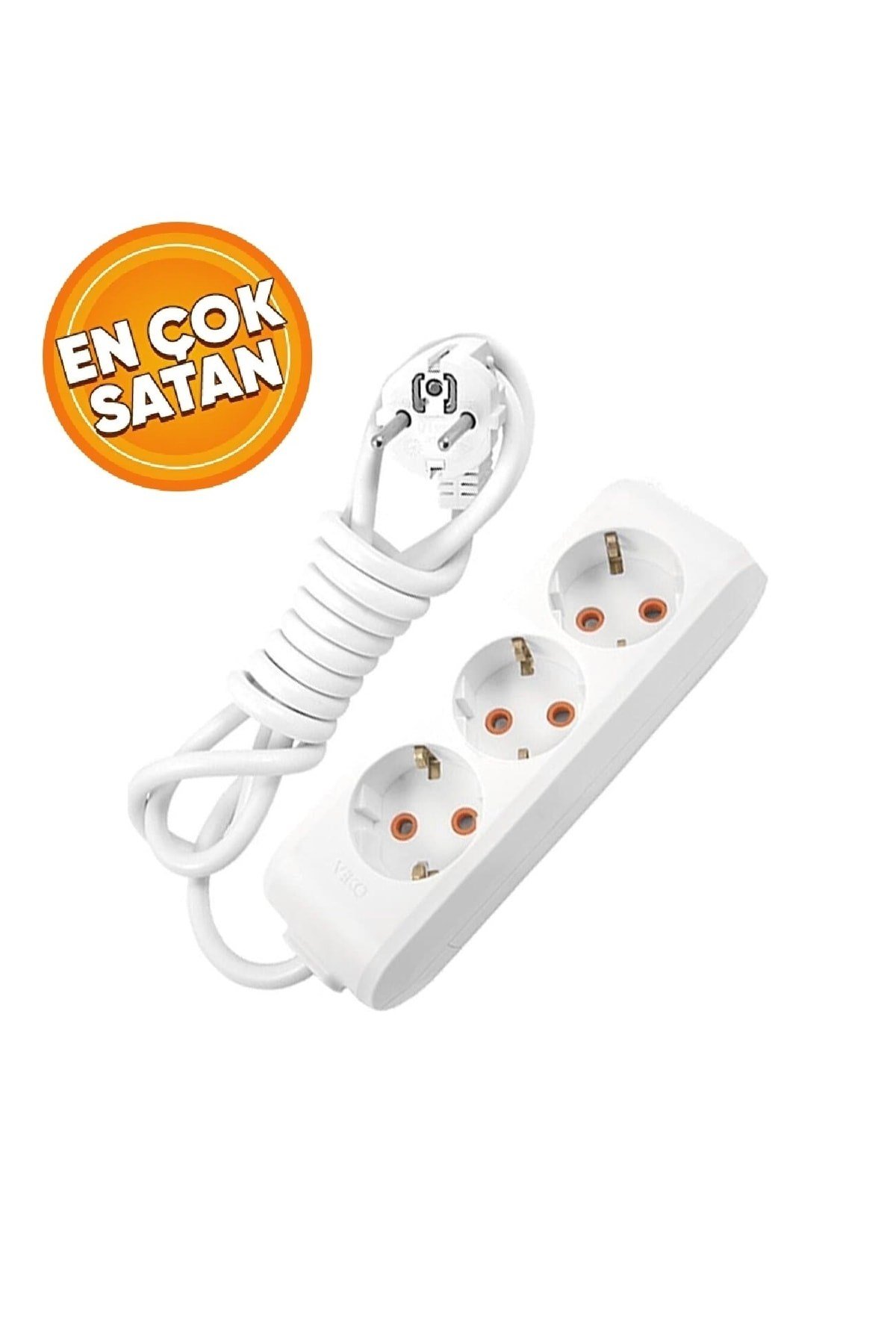 Viko Multi-let 3lü Grup Priz Topraklı Kablo 2mt Viko