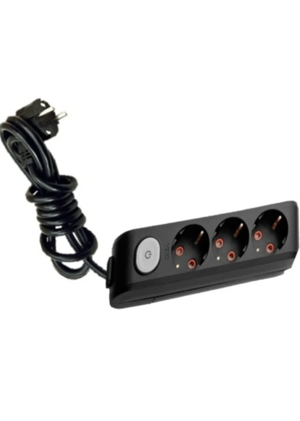 Viko Multi-Let Üçlü Anahtarlı 2 Metre Siyah