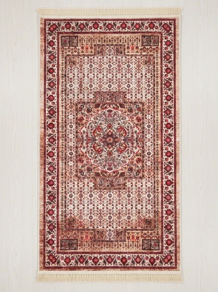 Angel Home Dijital Baskılı Deri Taban Kaymaz Halı - Makinede Yıkanabilir Hafif Modern Kilim Mira Serisi -12