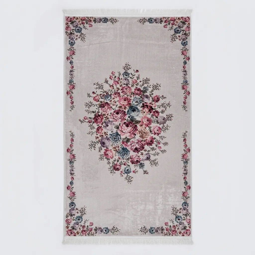 Angel Home Dijital Baskılı Deri Taban Kaymaz Halı - Makinede Yıkanabilir Hafif Modern Kilim Mira Serisi - 5