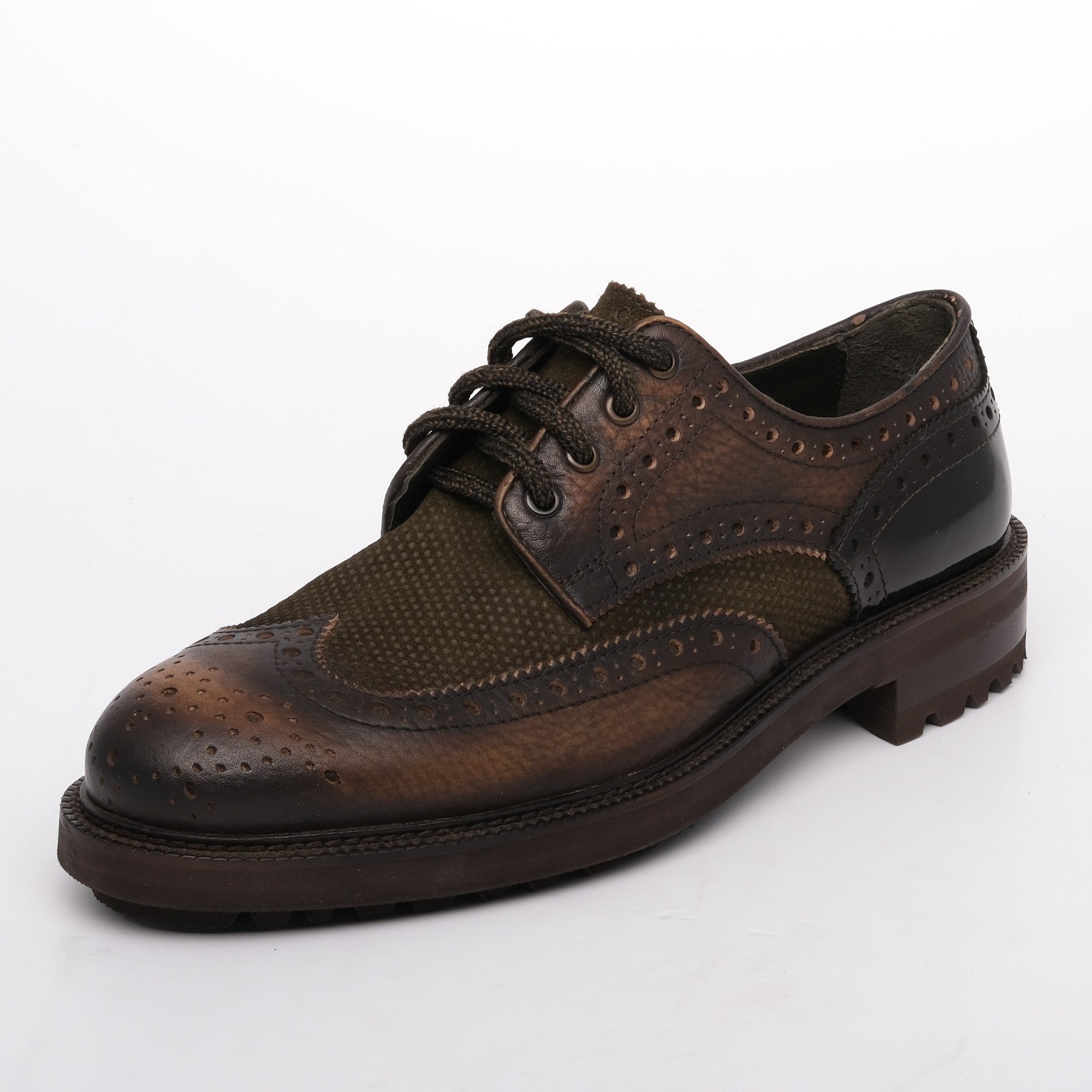 Giovane Gentile Brogue Detaylı Bağcıklı Klasik Ayakkabı Kahverengi