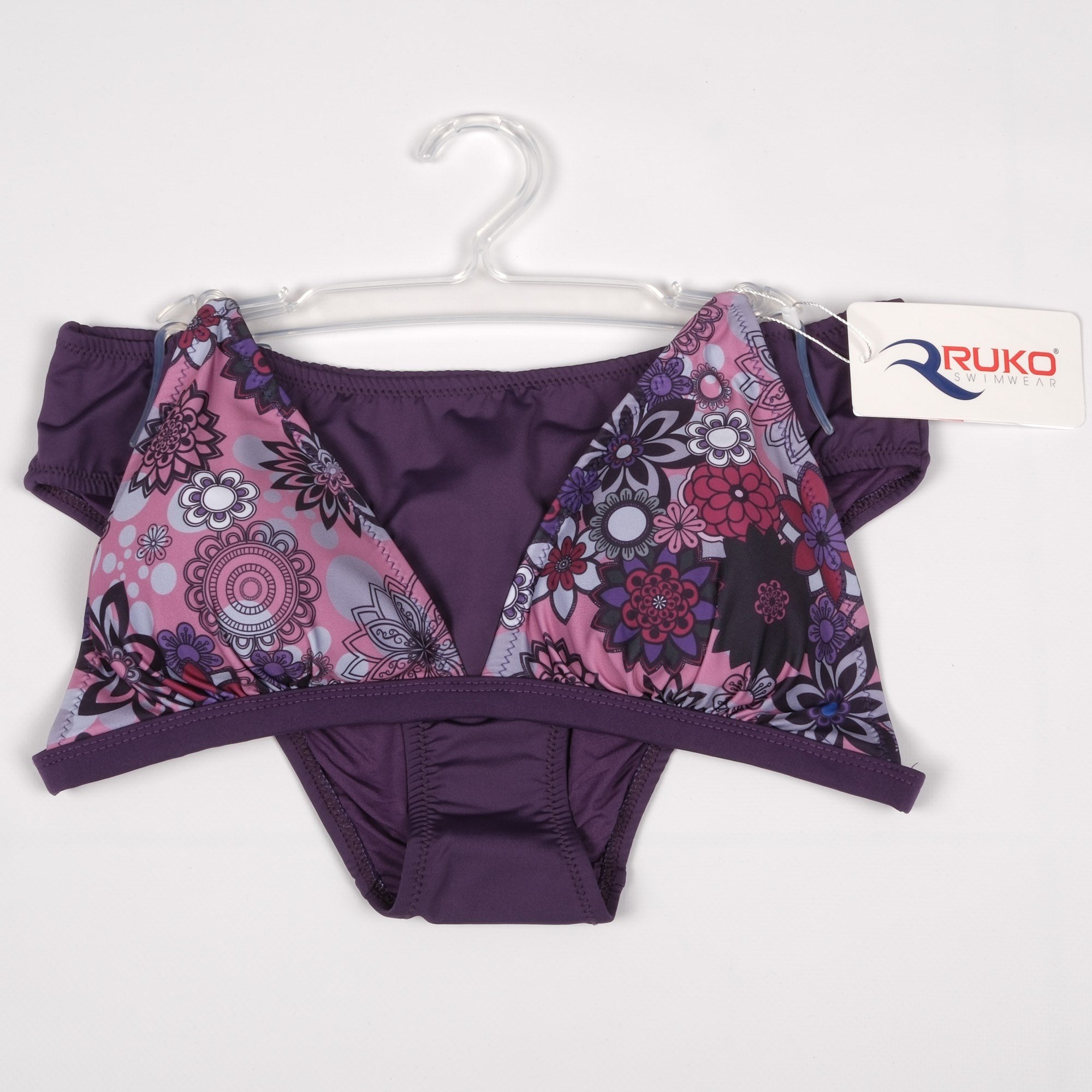 Ruko Desenli Bikini Takımı Mor