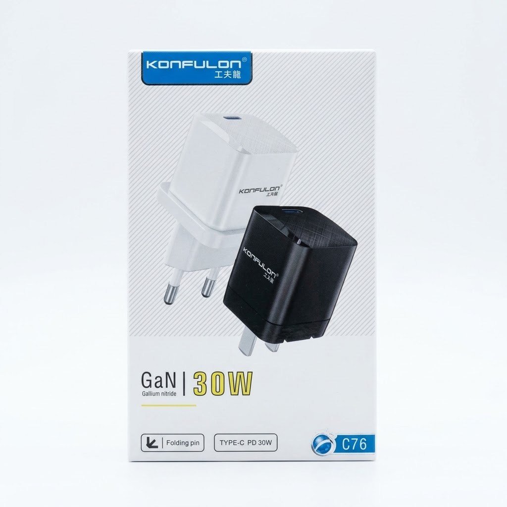 Konfulon C76 GaN 30W Type-C PD Hızlı Şarj Cihazı Adaptörü
