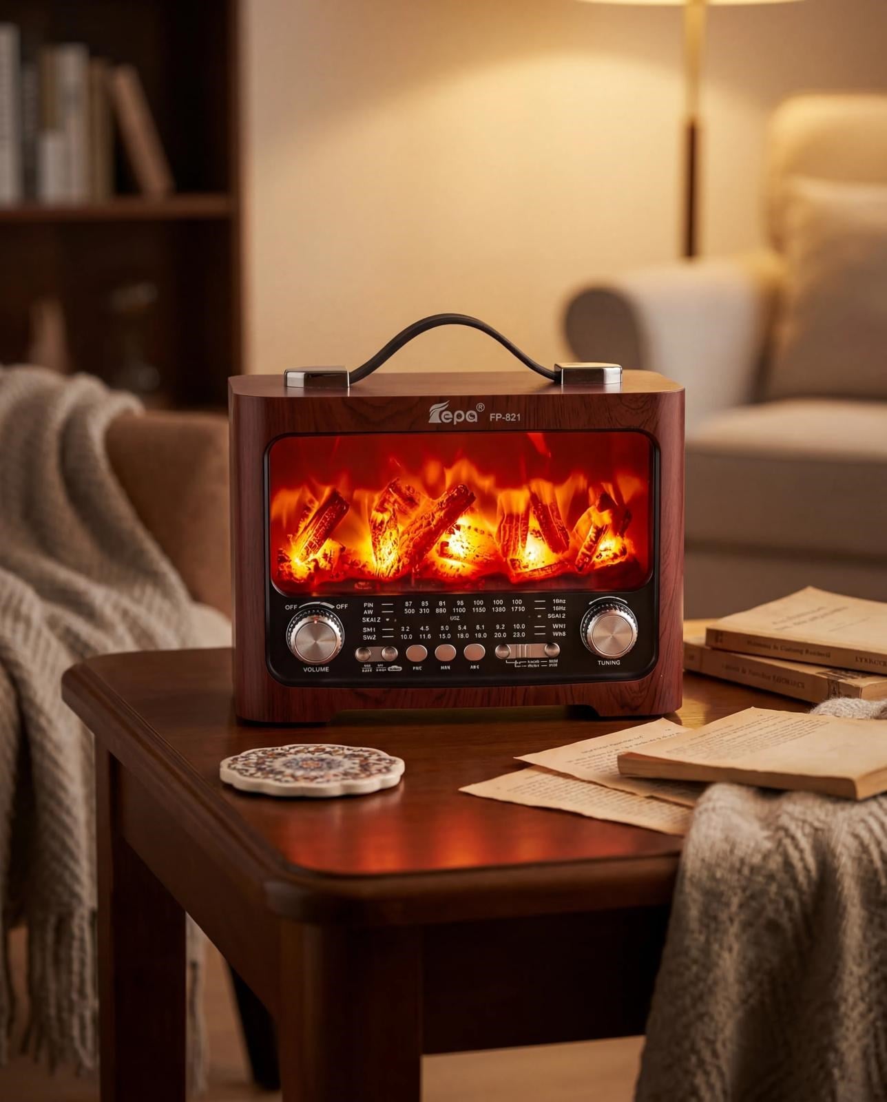 Zeep FP-821 Bluetooth Nostaljik Radyo Görünümlü Kablosuz Hoparlör
