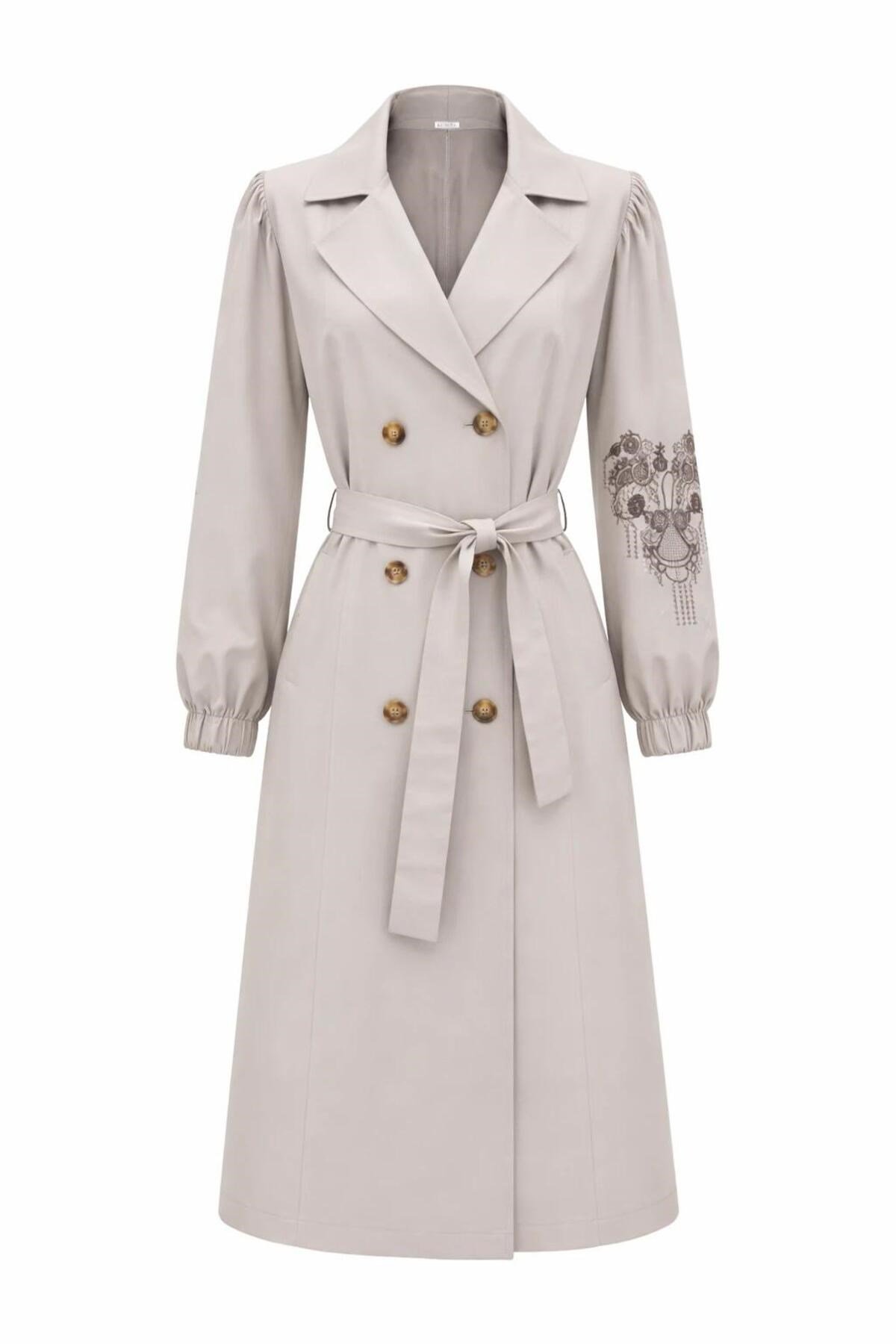 Kadın Vintage Stil Balon Kol Nakışlı Mevsimlik Ceket & Trençkot Yazlık