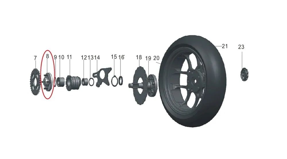 REGAL RAPTOR PİLDER 125 ARKA DİŞLİ GÖBEĞİ