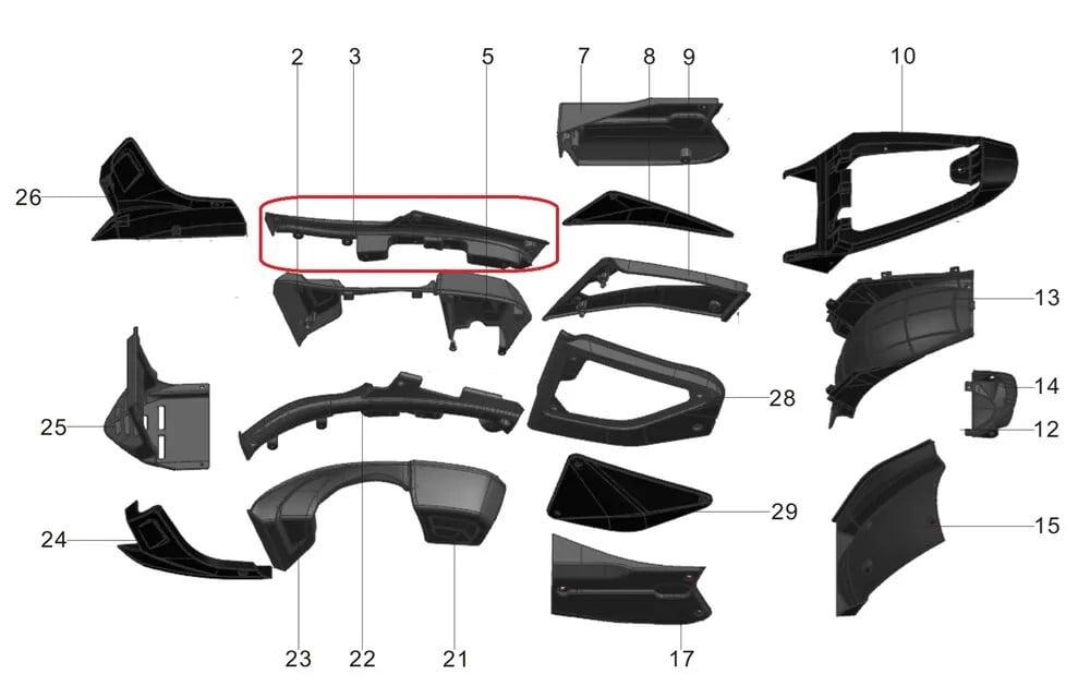 REGAL RAPTOR PİLDER 125 DEKORATİF ŞERİT SOL