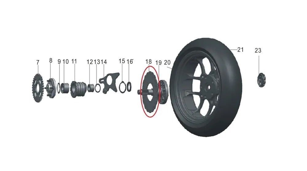 REGAL RAPTOR PİLDER 250 ARKA DİSK