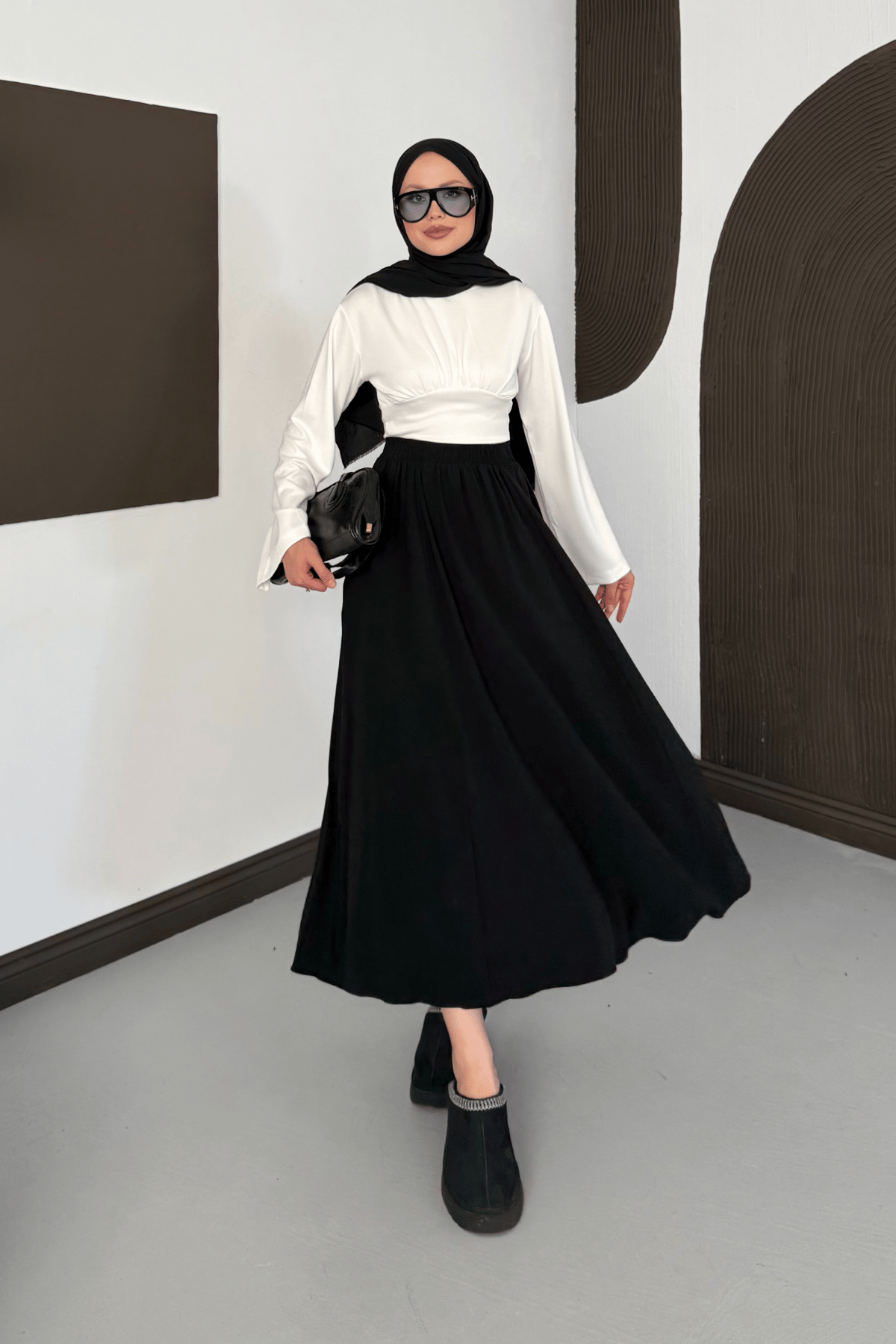 Liva Tensel Etek - Siyah