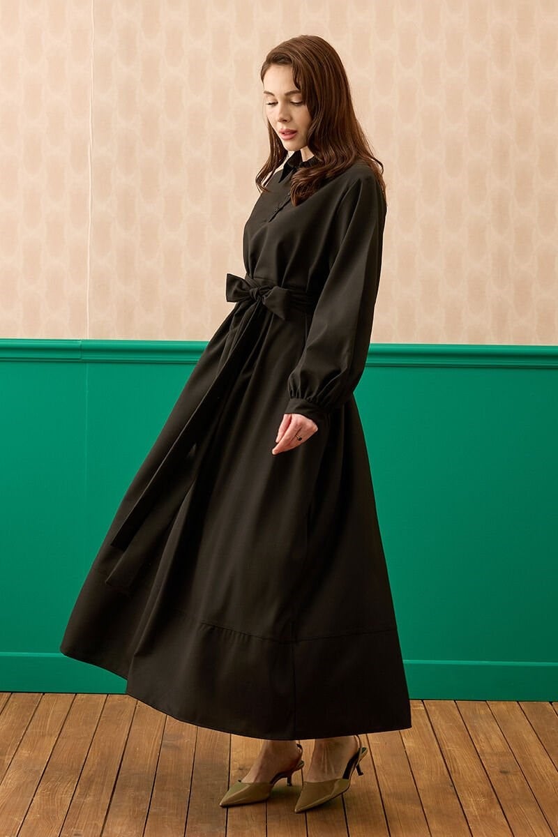 Siyah Vintage Elbise