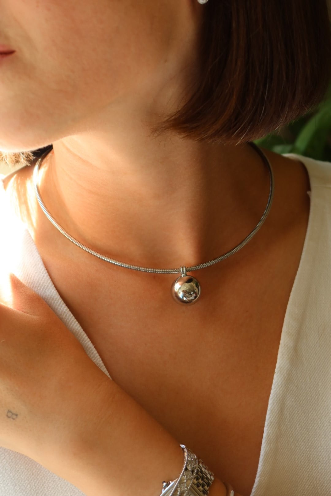Silver Top Kolye