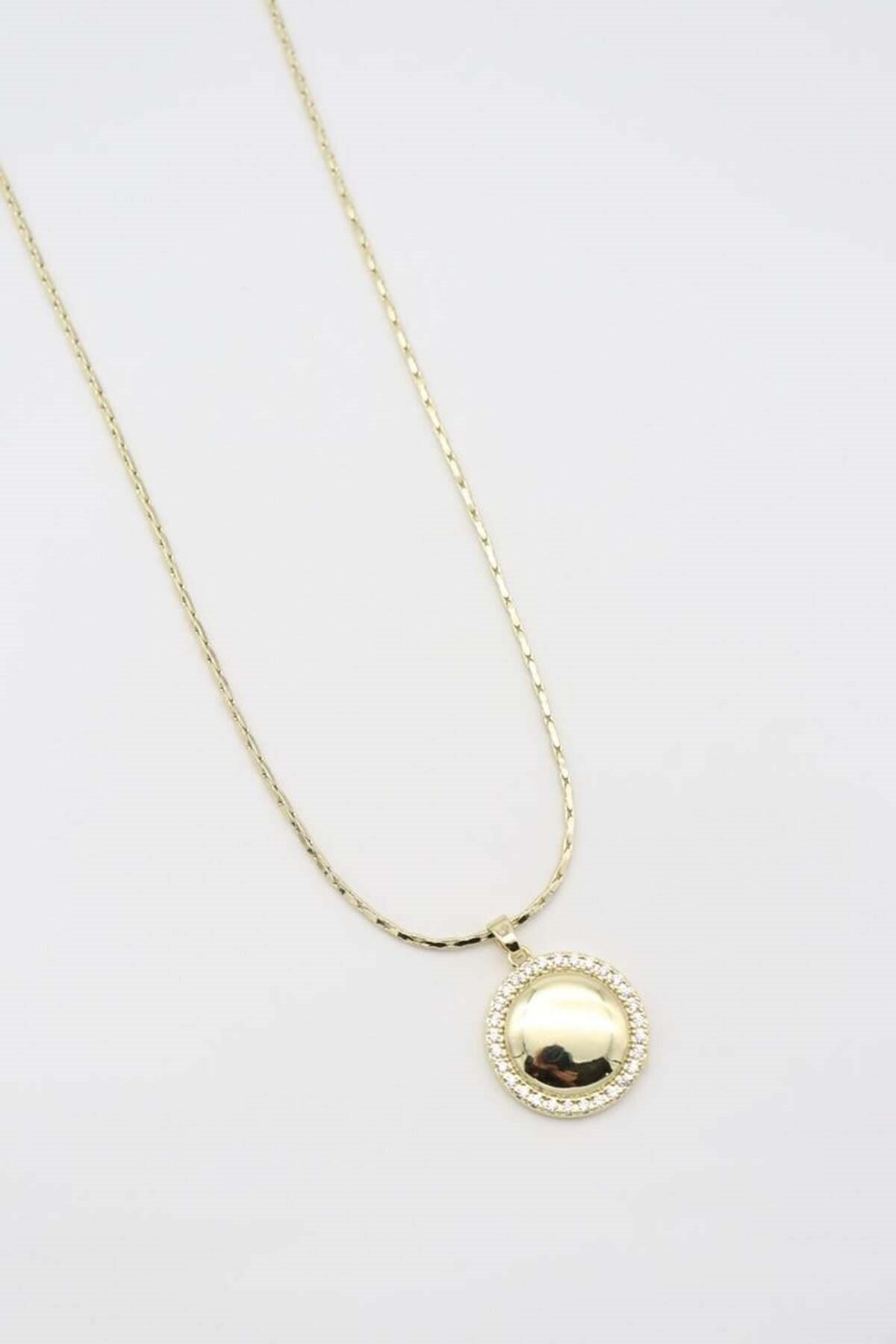 Vip Gold Circle Kolye