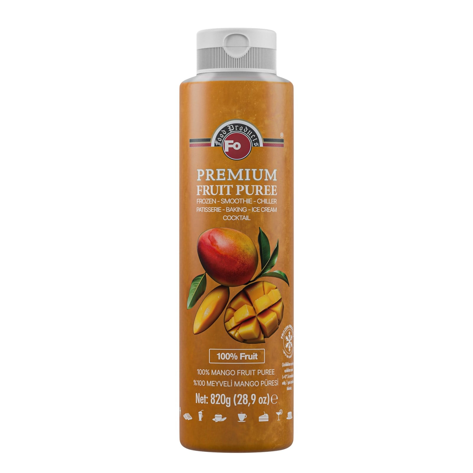 FO Mango Meyveli Donuk Püre - Premium 820 gr