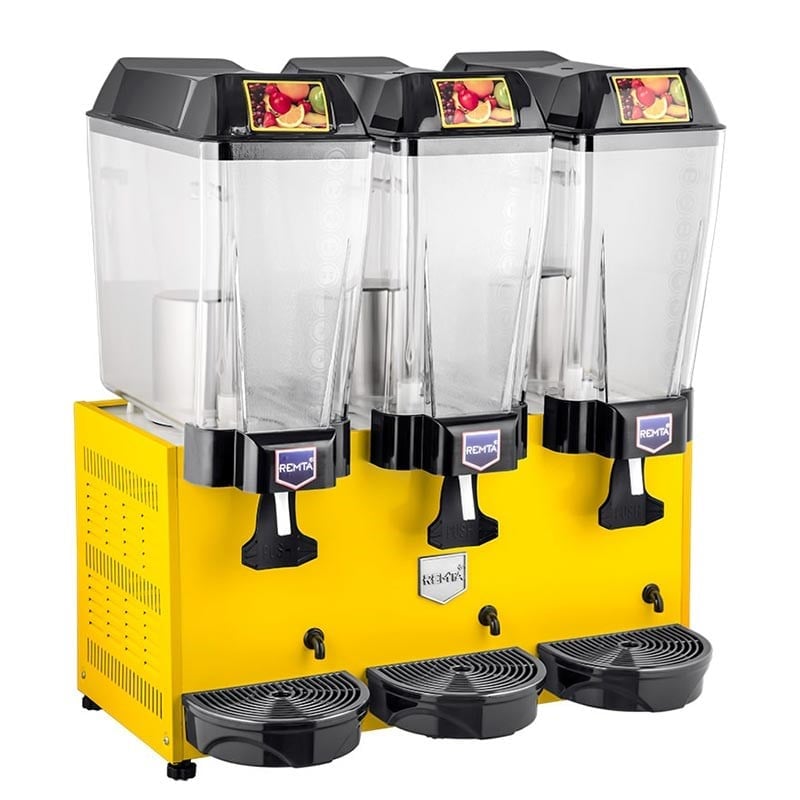 Remta Limonata Şerbet Soğutucu 3 Hazneli 20+20+20 L Sarı Elektrikli | ST16
