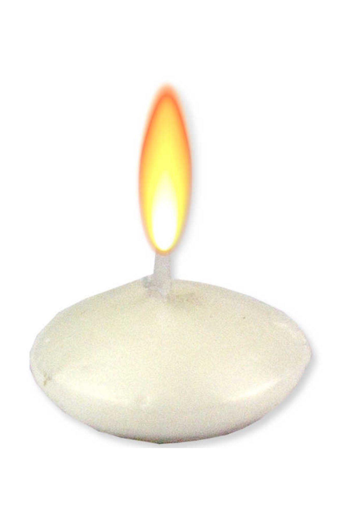 20 Adet Tea Light Suda Yüzen Mum Beyaz ( 3,5 cm)