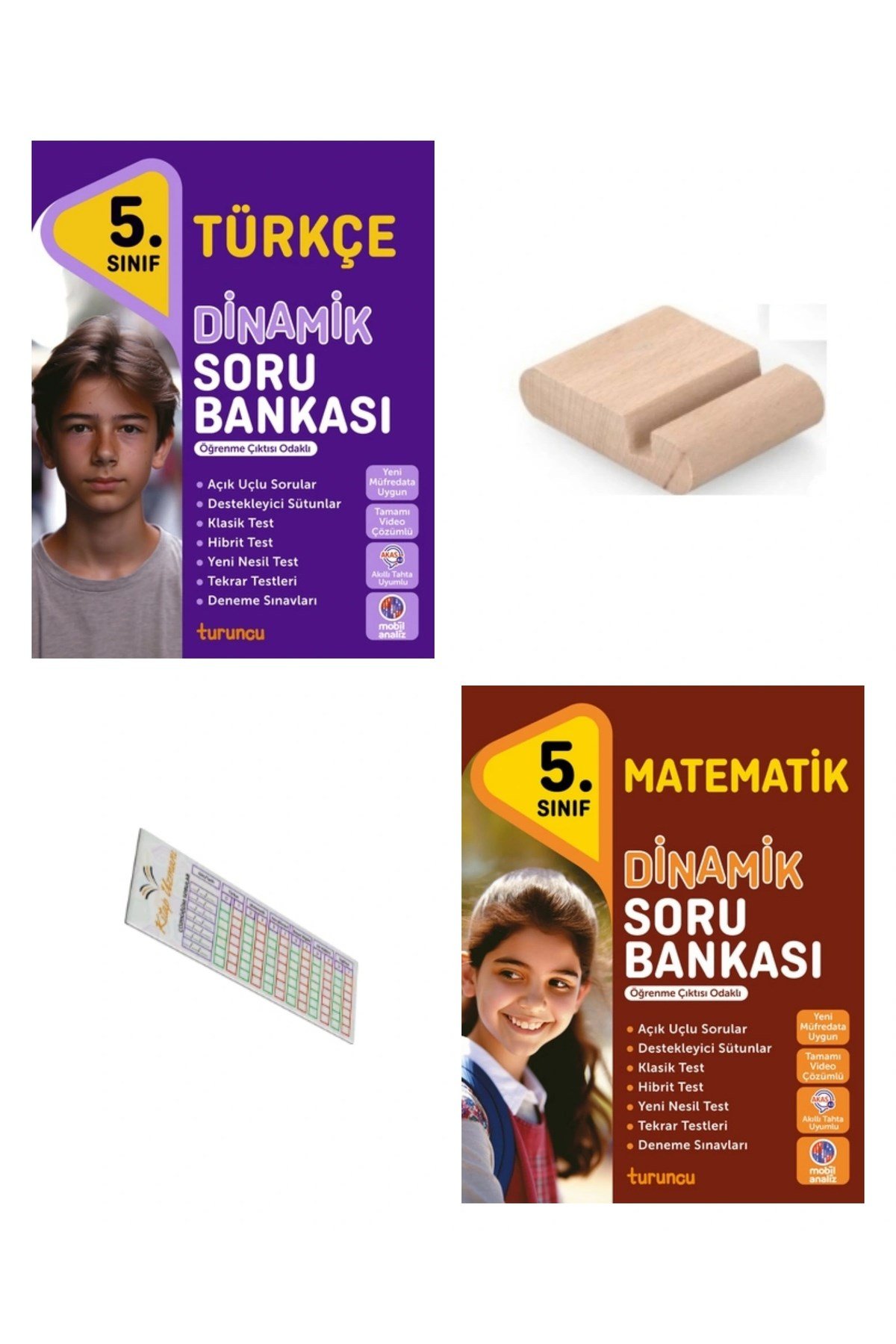 5.Sınıf Dinamik Matematik Türkçe Soru Bankası 20026 Maarif Müfredat+Telefon tTutucu+Çözüm Ayracı