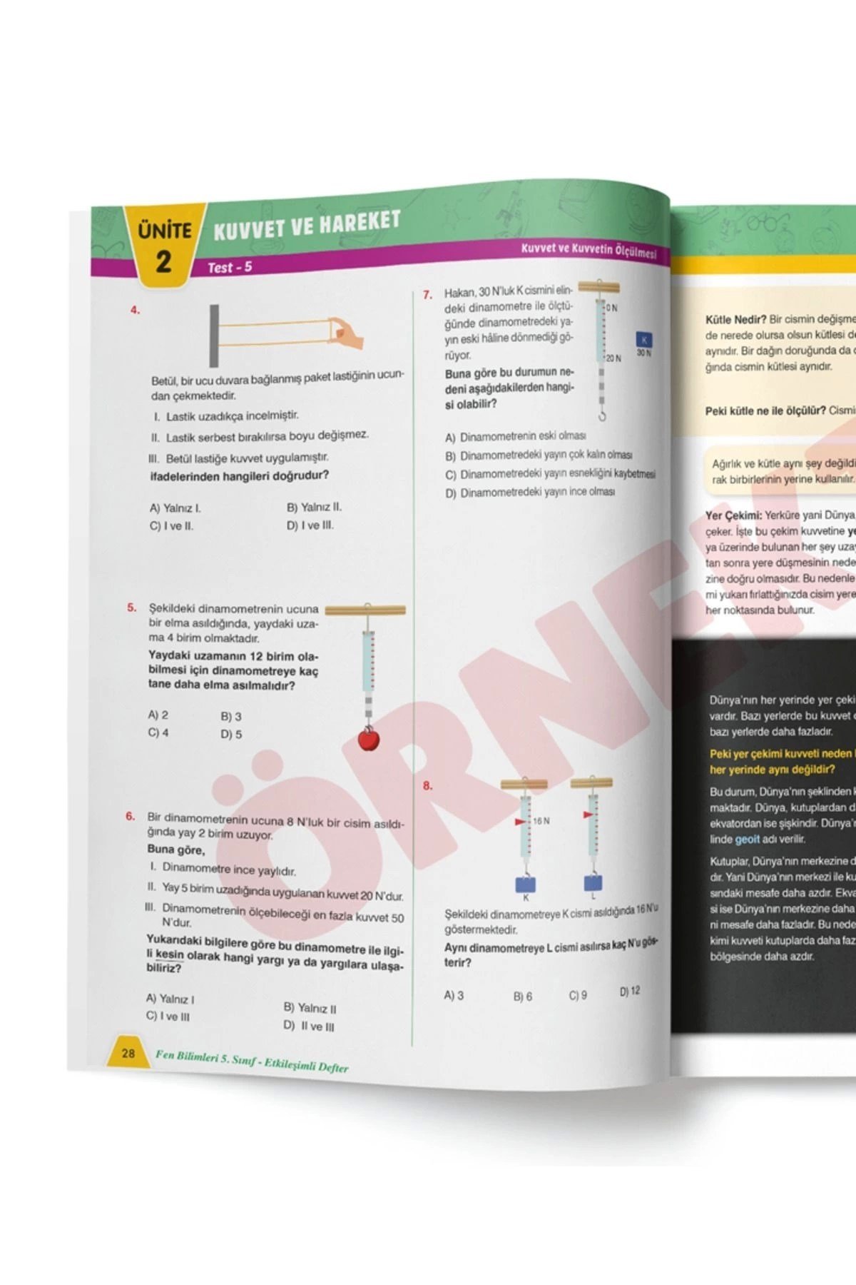5.sınıf FEN BİLİMLERİ Etkileşimli Defter