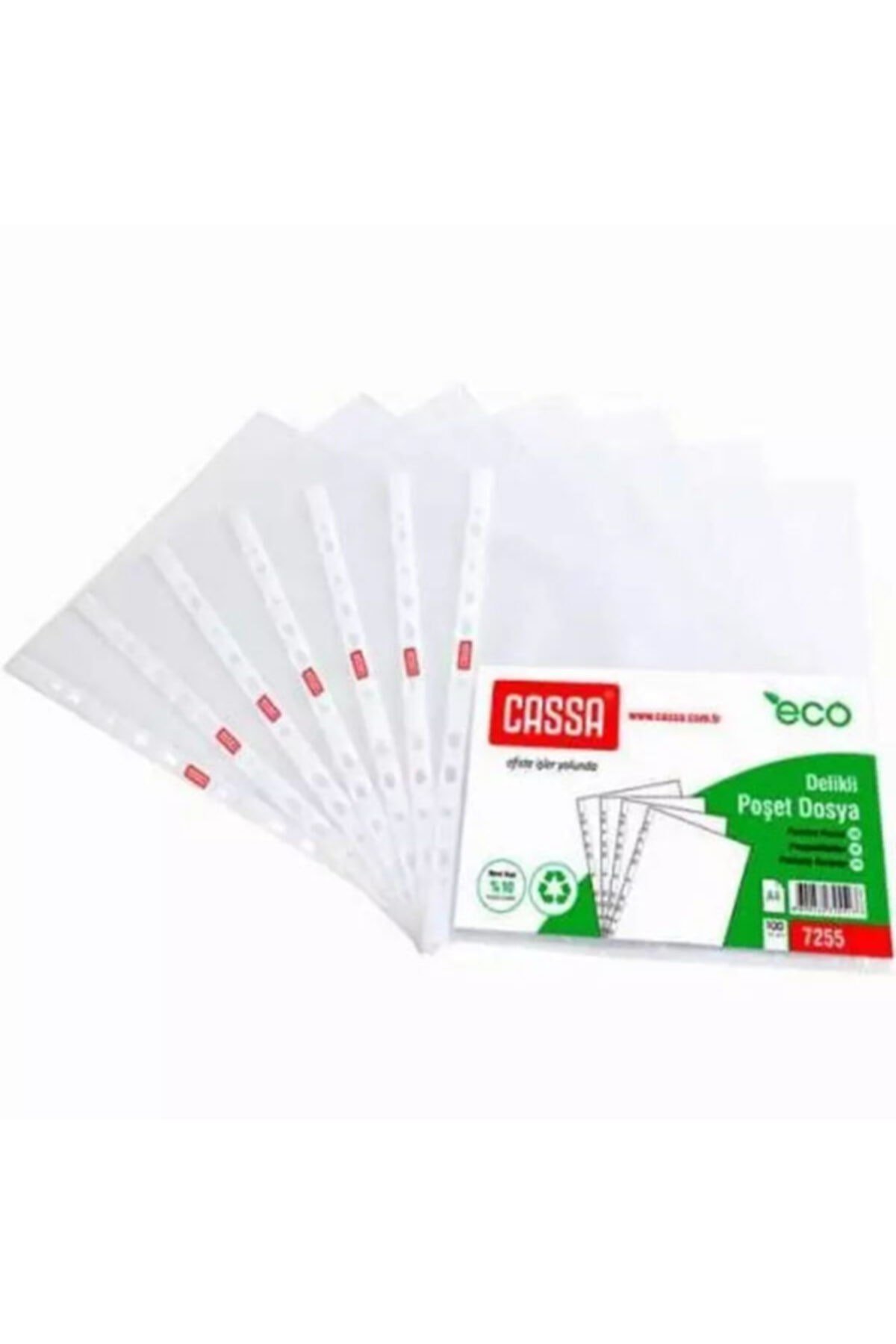 Cassa Poşet Dosya Eco 30 Micron 100 Lü A4 Şeffaf 7255