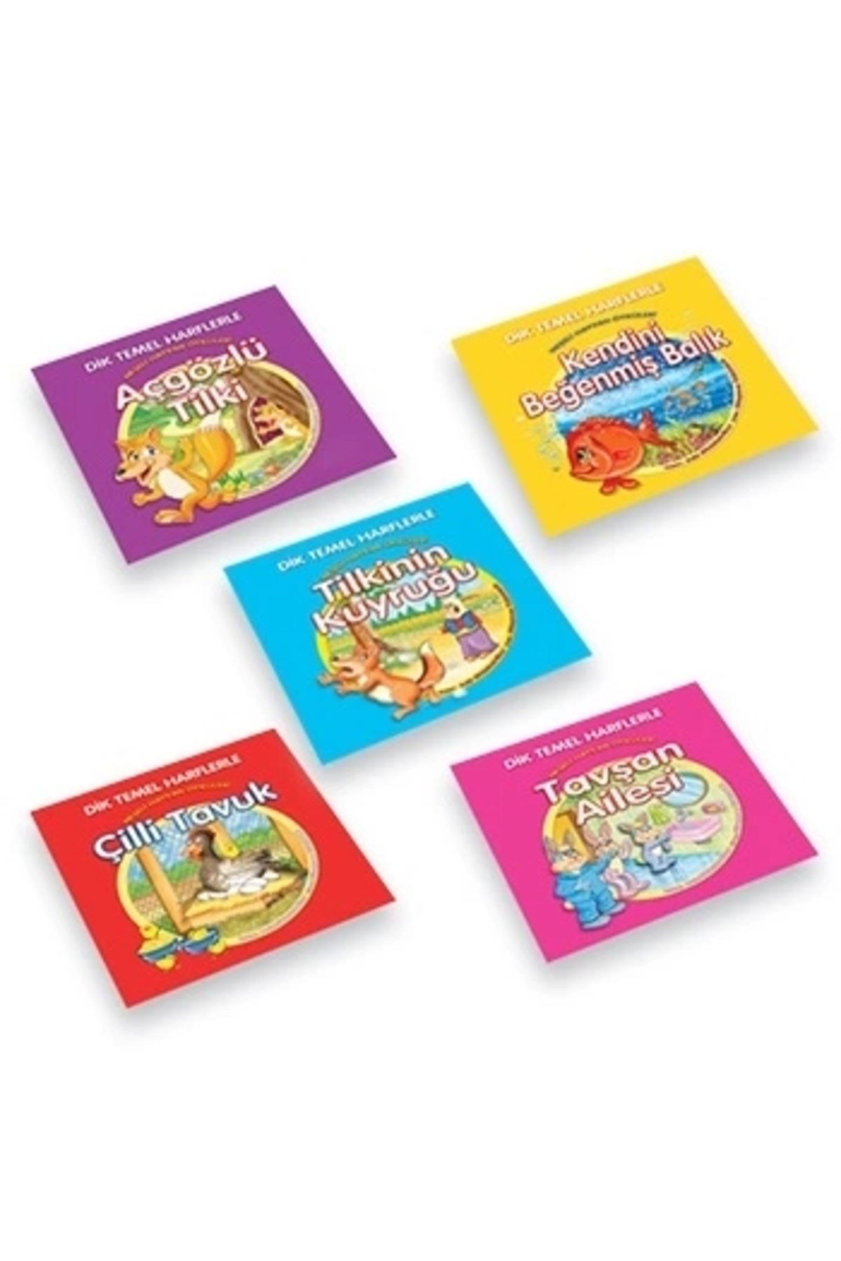 Dik ve Temel Harflerle Neşeli Hayvan Öyküleri (5 Kitap Takım) / Tandem Yayınları / 9789944414982