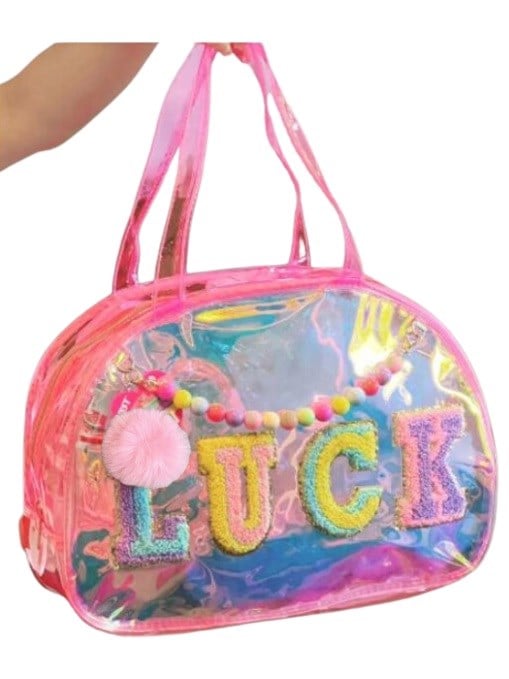 DREAM VEST NAKIŞ EL ÇANTASI ŞEFFAF PEMBE
