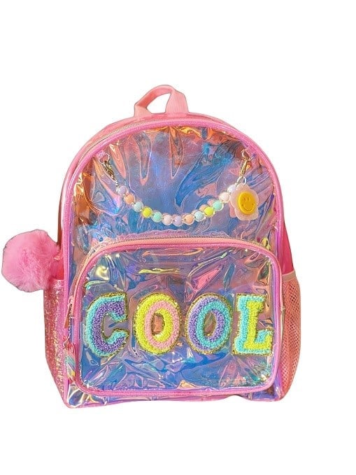 DREAM VEST NAKIŞ SIRT ÇANTASI ŞEFFAF PEMBE