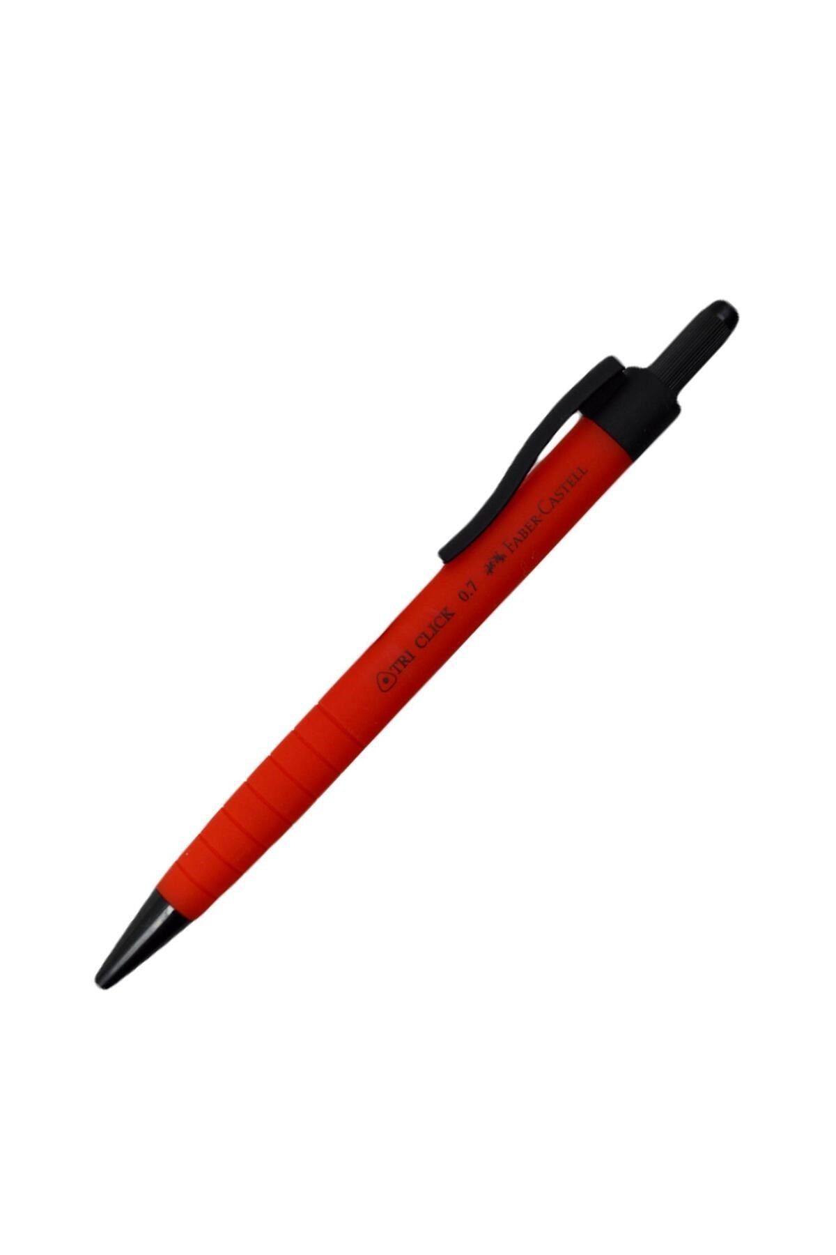 Faber-Castell Tri Click Kauçuk Kaplama Versatil Uçlu Kalem 0.7 Kırmızı 17189