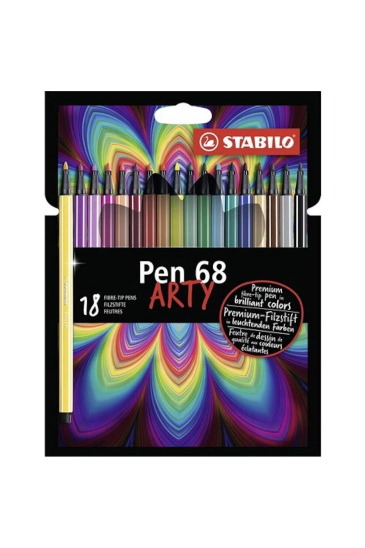 Keçe Uçlu Boya Kalemi Pen 68 Arty 18 Renk