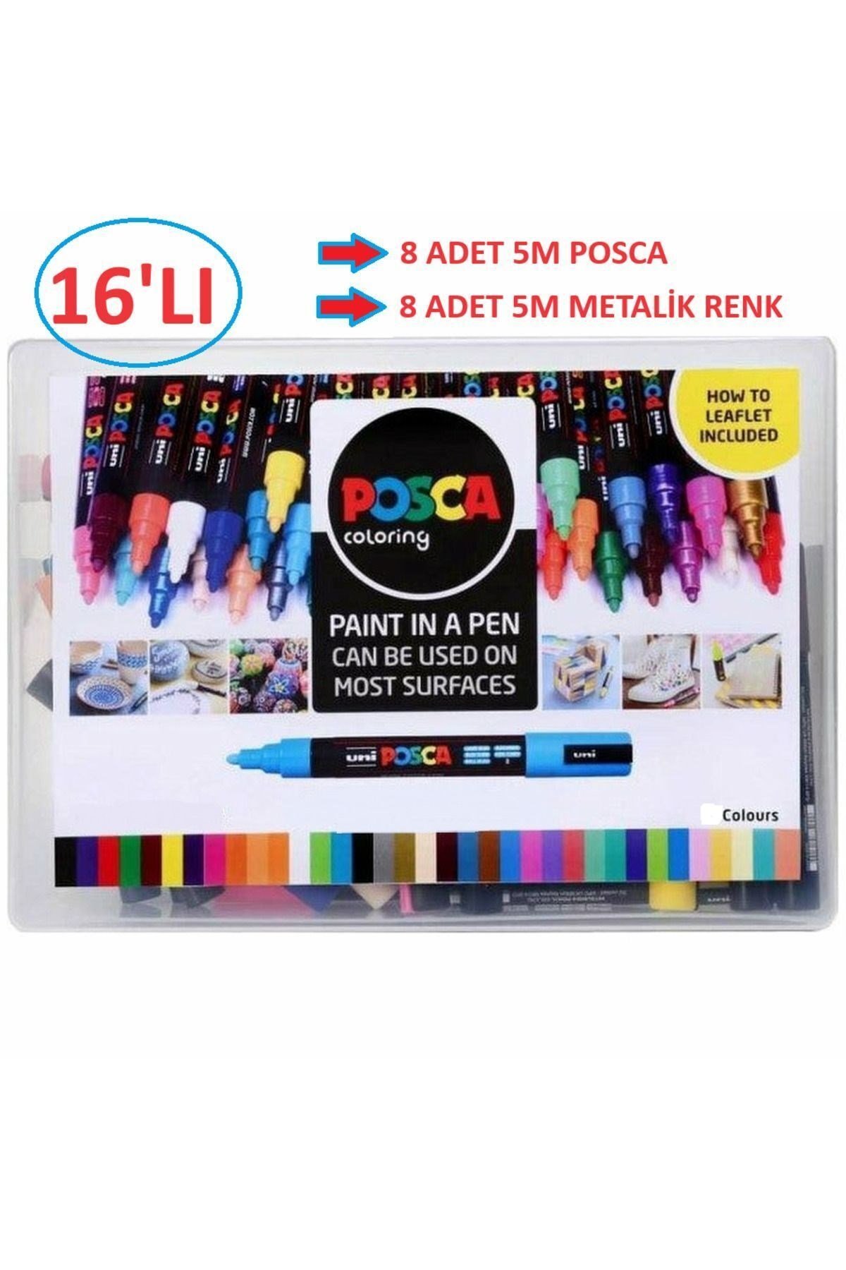 Posca 16'lı Set Marker Pc-5m (1.8-2.5mm) Poska Pc5m Pc - 5m