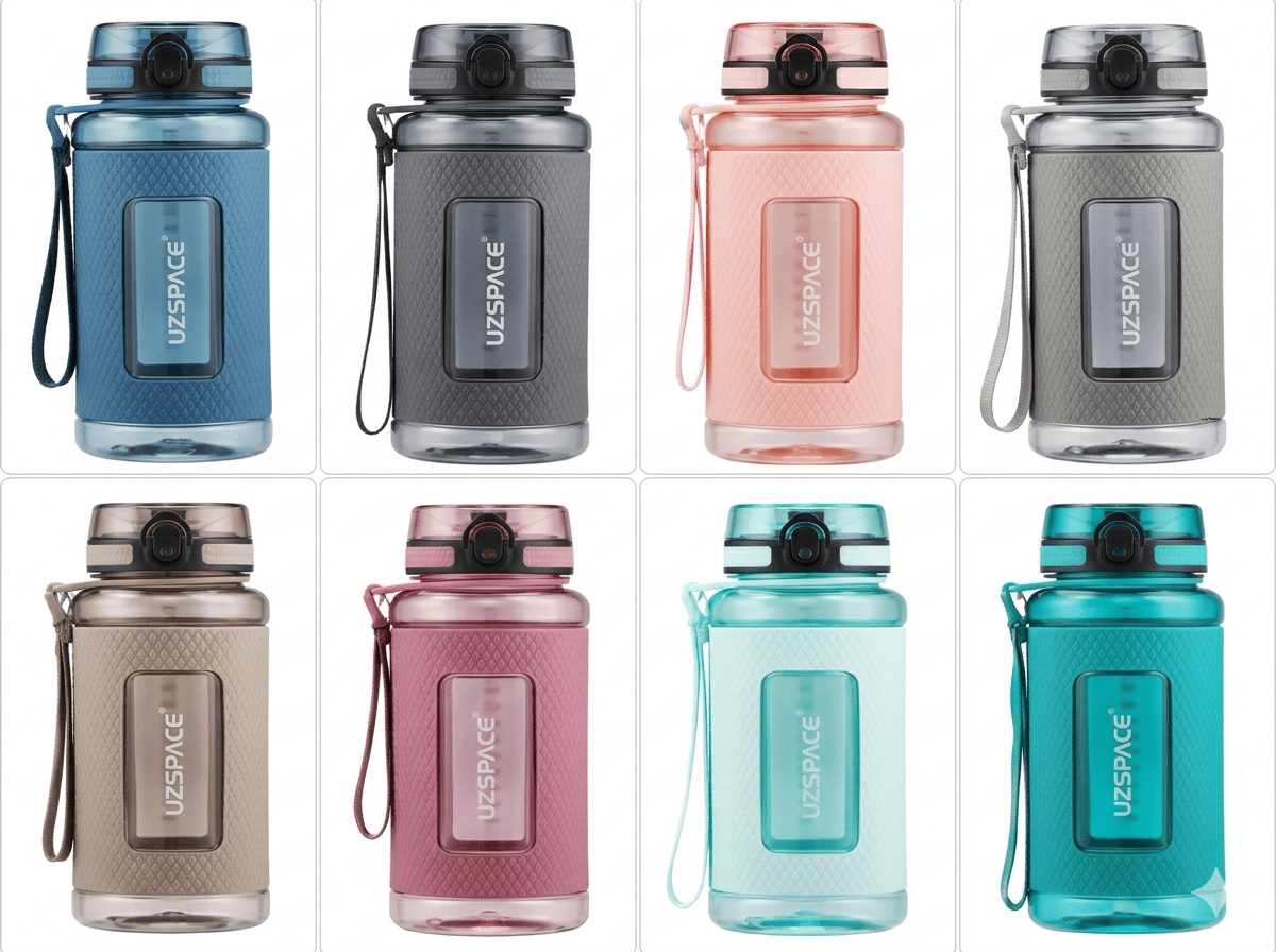 UZSPACE 1100 ML TRITAN SİLİKONLU MATARA 