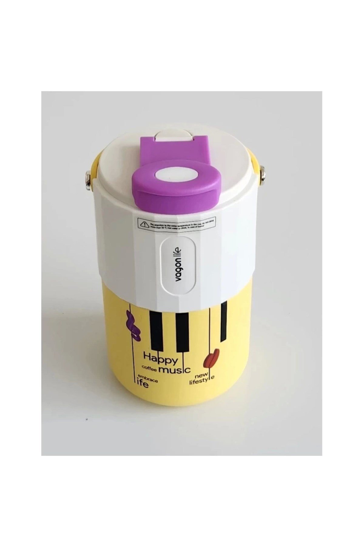 VAGONLİFE VGN2050 ÇELİK MATARA PİPETLİ 400 ML SARI