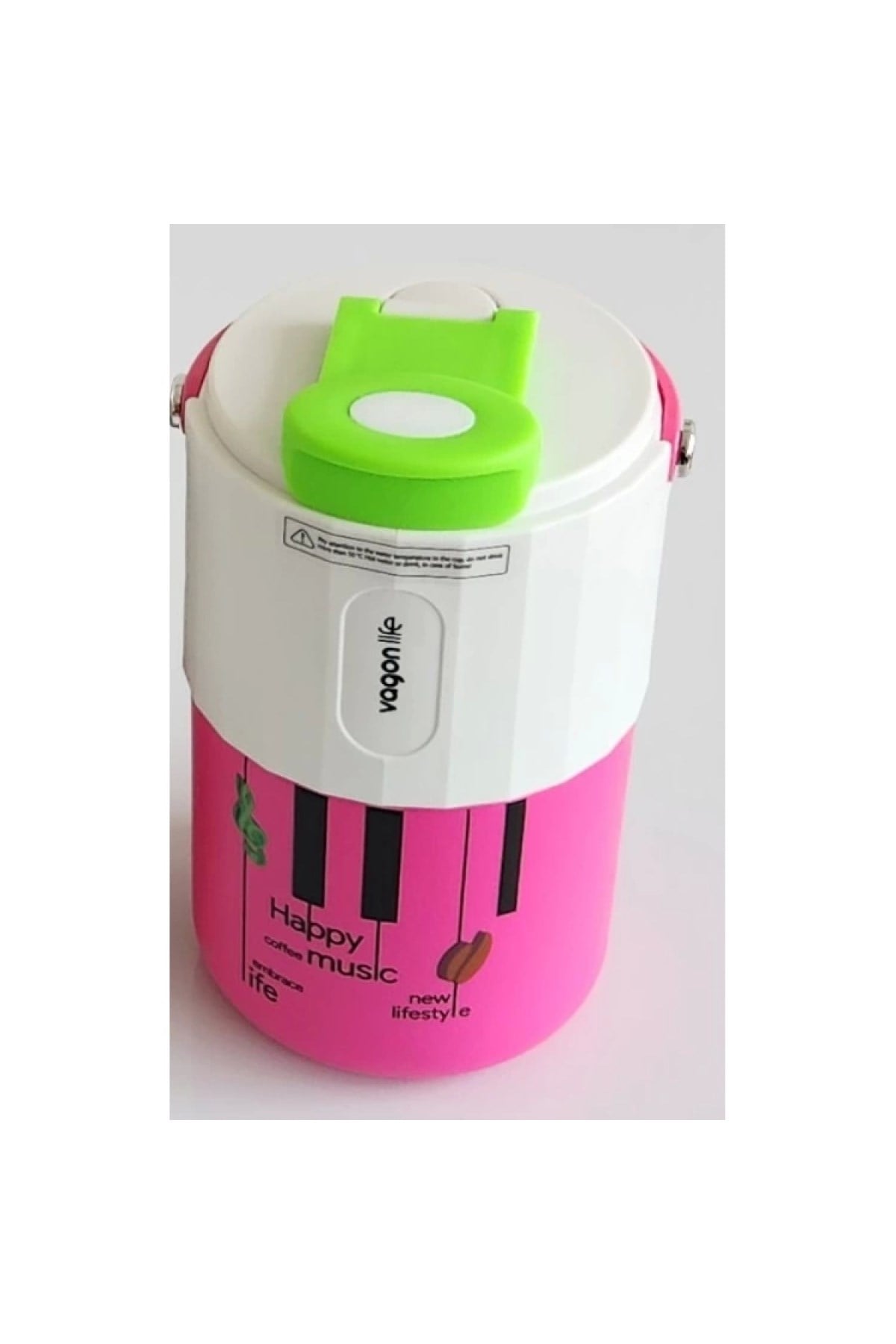 VAGONLİFE VGN2050 ÇELİK MATARA PİPETLİ 400 ML PEMBE