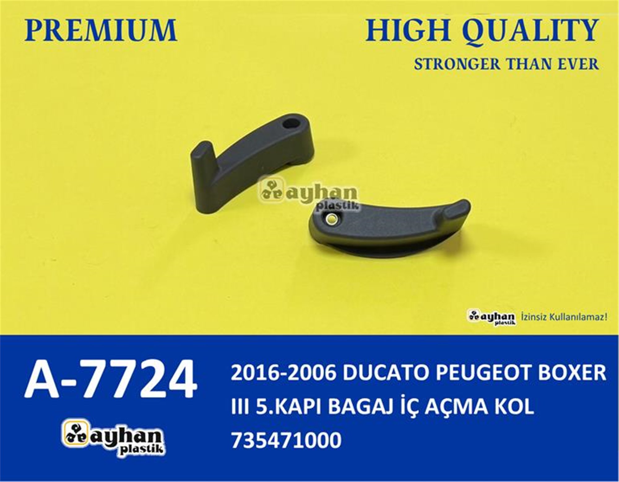 2016-2006 DUCATO PEUGEOT BOXER III 5.KAPI BAGAJ İÇ AÇMA KOLU