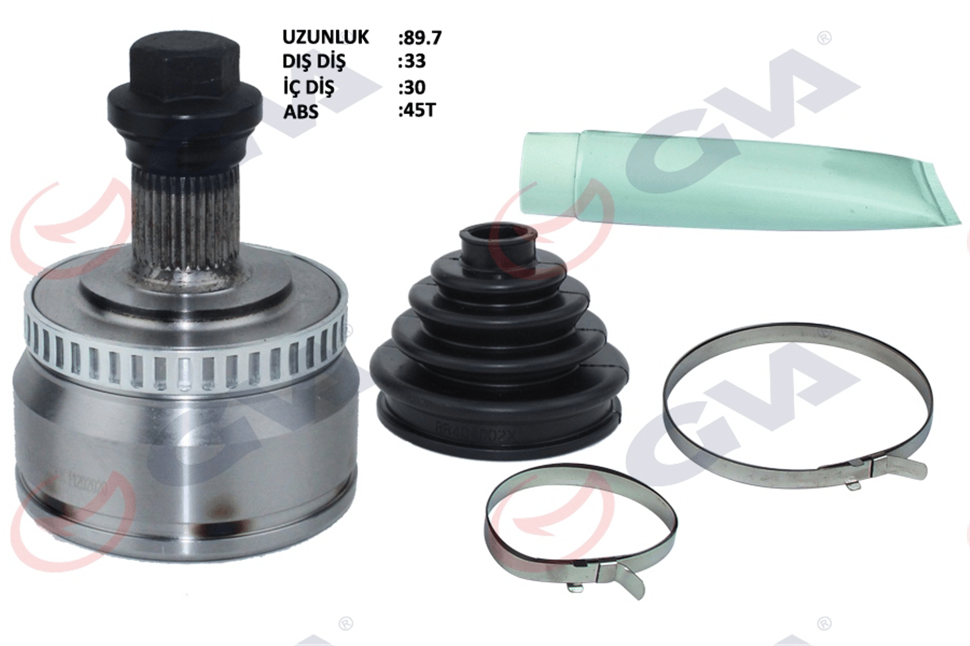 AKS KAFASI DIŞ ÖN A4-PASSAT 1.8T 96-01 ABS Lİ 45 DİŞ 33x30x53 92mm