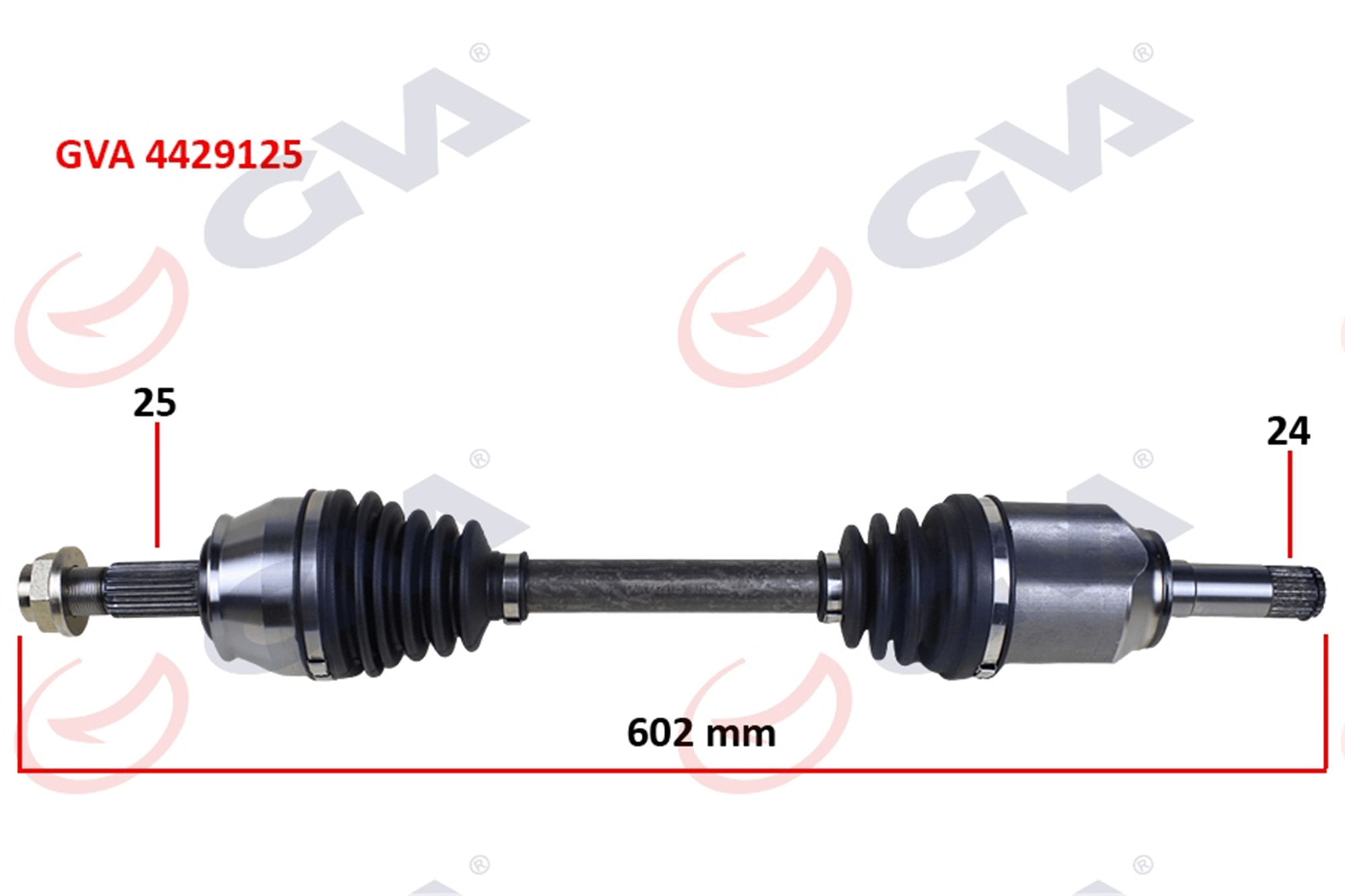 AKS KOMPLE SOL BIPPER-NEMO 1.3 HDI 10> FIORINO 1.3 MJTD Euro5 MOT. 13> İÇ AKS KAFALI 602mm