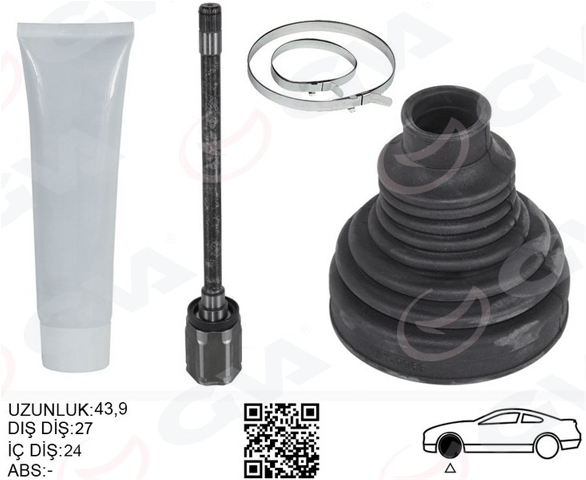 AKS MILI ÖN SAĞ BMW X5 E70 X6 E71 E72 SANZIMAN TARAFI UZUNLUK-> 567.5MM