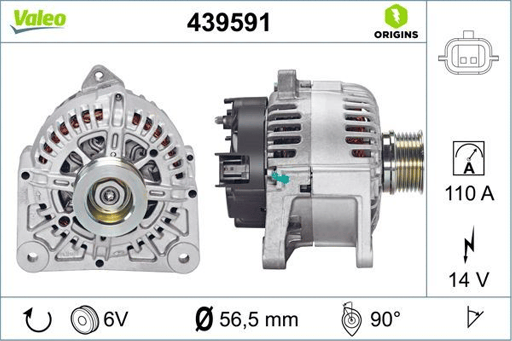 ALTERNATÖR 14V 110A RENAULT CLIO III 05> MODUS 04> MEGANE II 02> MEGANE III 09> LAGUNA III 07>14 1.4 1.6