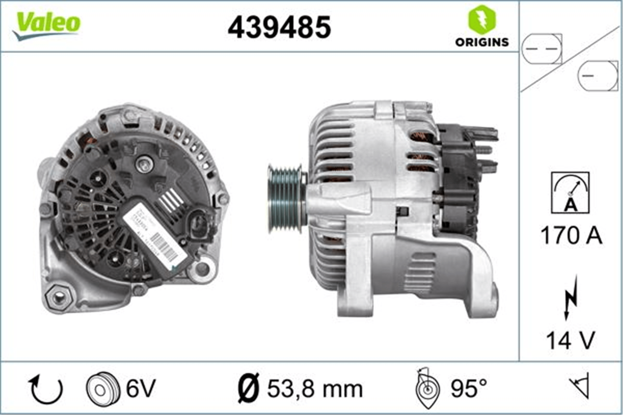 ALTERNATOR 14V 170A BMW E60 E61 E64 E65