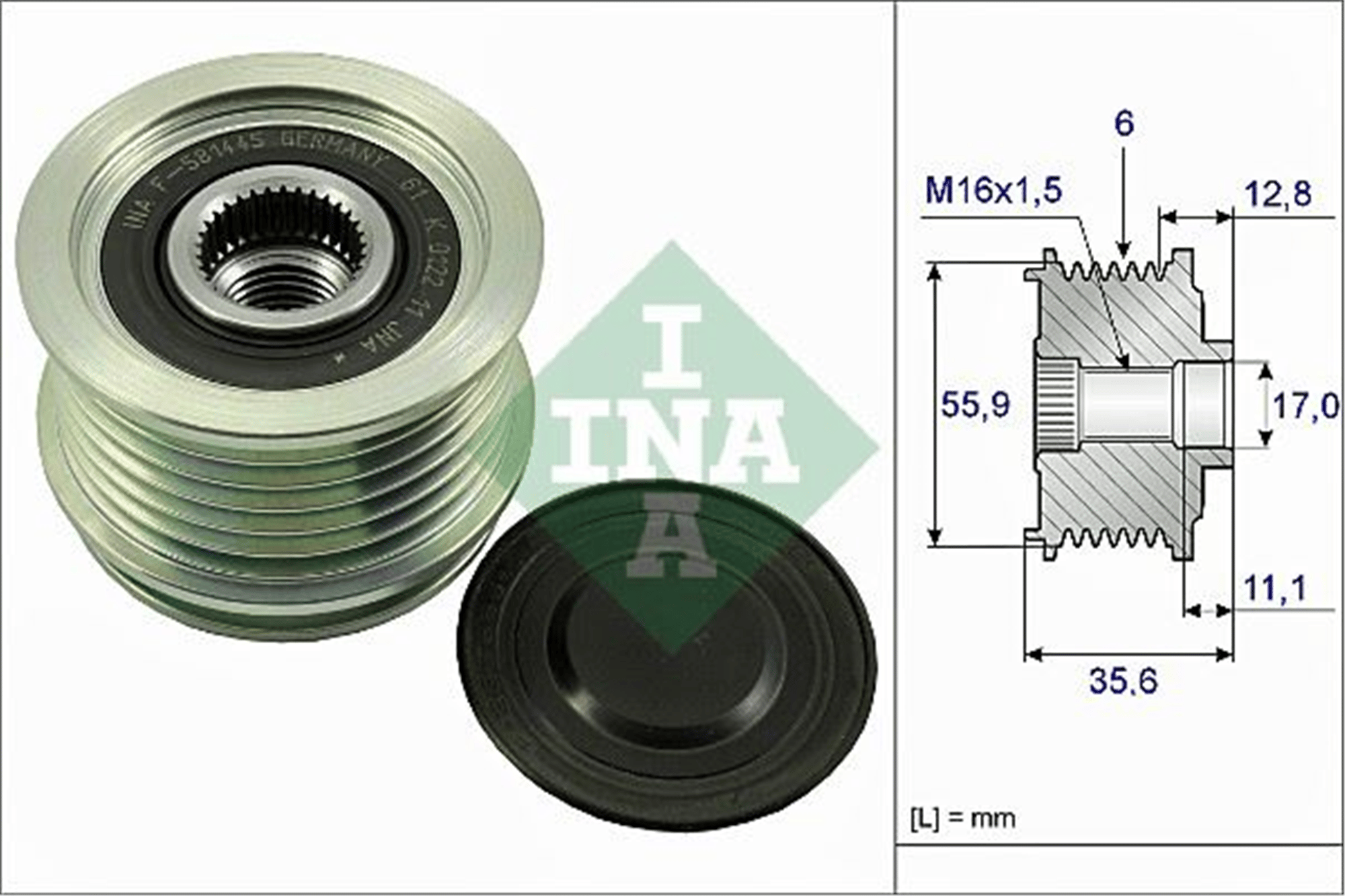 ALTERNATÖR GERGİ RULMANI ALTERNATÖR KASNAĞI PASSAT-A4-A6 1.8-2.0 TFSI BZB
