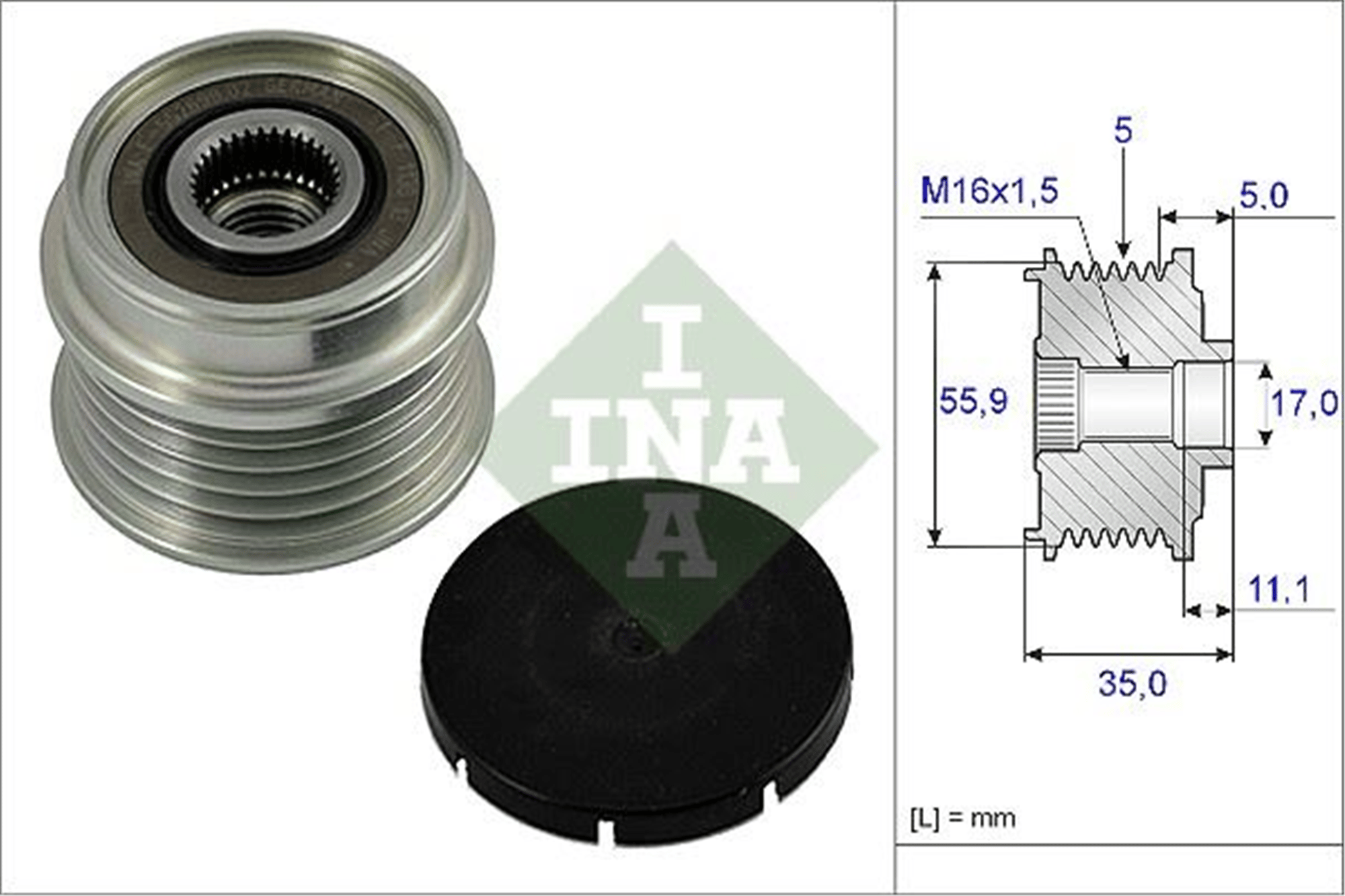 ALTERNATÖR KASNAĞI PASSAT-A4-A6 1.6-1.8T BENZİN -1.9 TDI AFN-ALZ-ALT-AVF-AWT