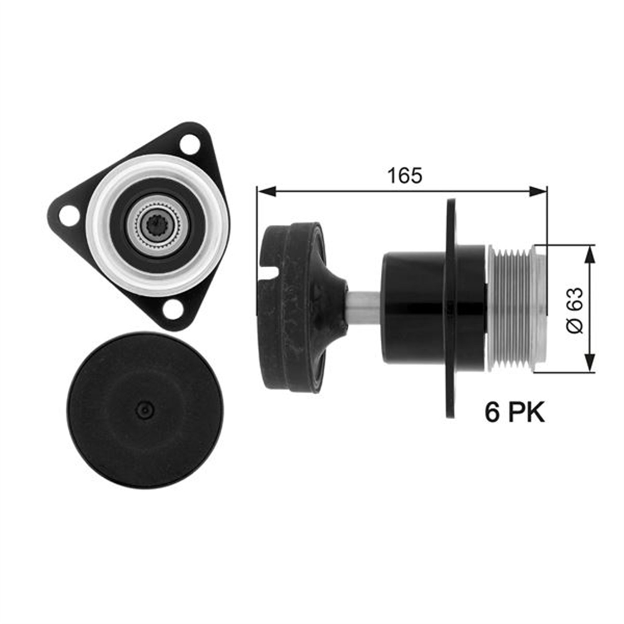 ALTERNATÖR ŞAFTI KASNAK FORD CONNECT-FOCUS 98> 1.8 TDCİ 1.8 TDCI-1.8 TD