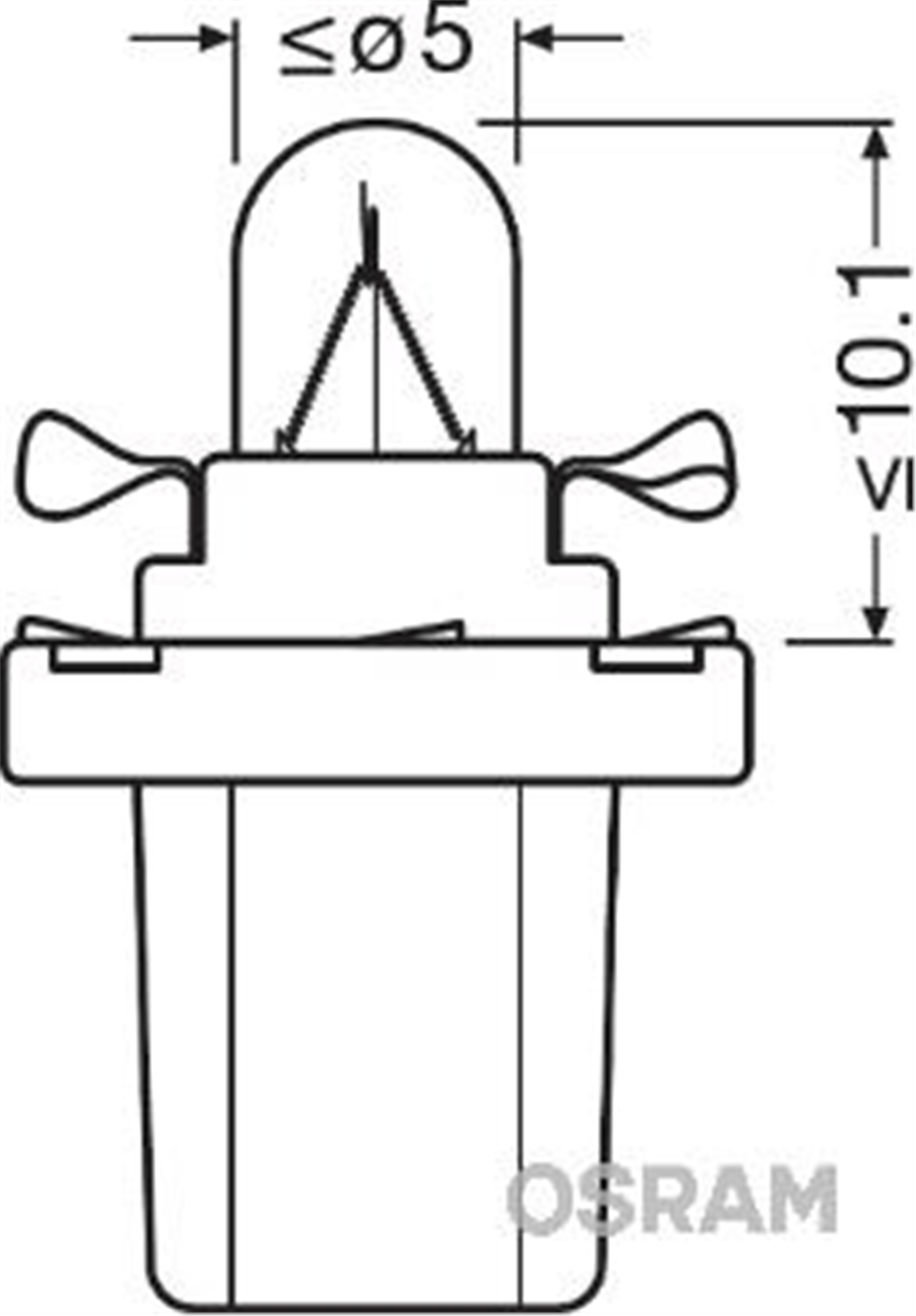 AMPUL 12V 1.2W PLS SOKETLI GOSTERGE - A.MAVİ -