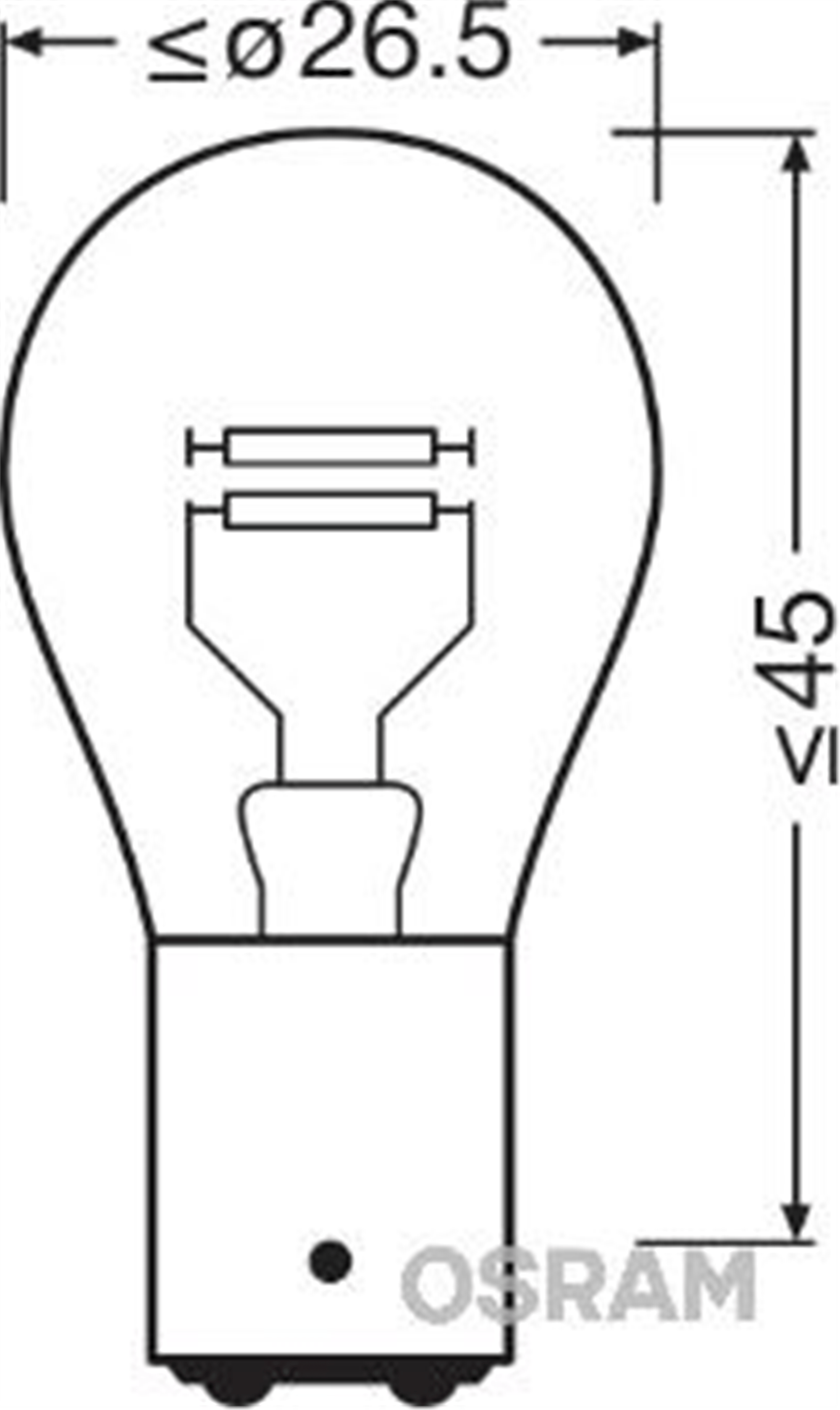 AMPUL 12V 1016 STOP 21/4W YAKIN TIRNAK ÇİFT DUY ŞAŞI TIRNAK